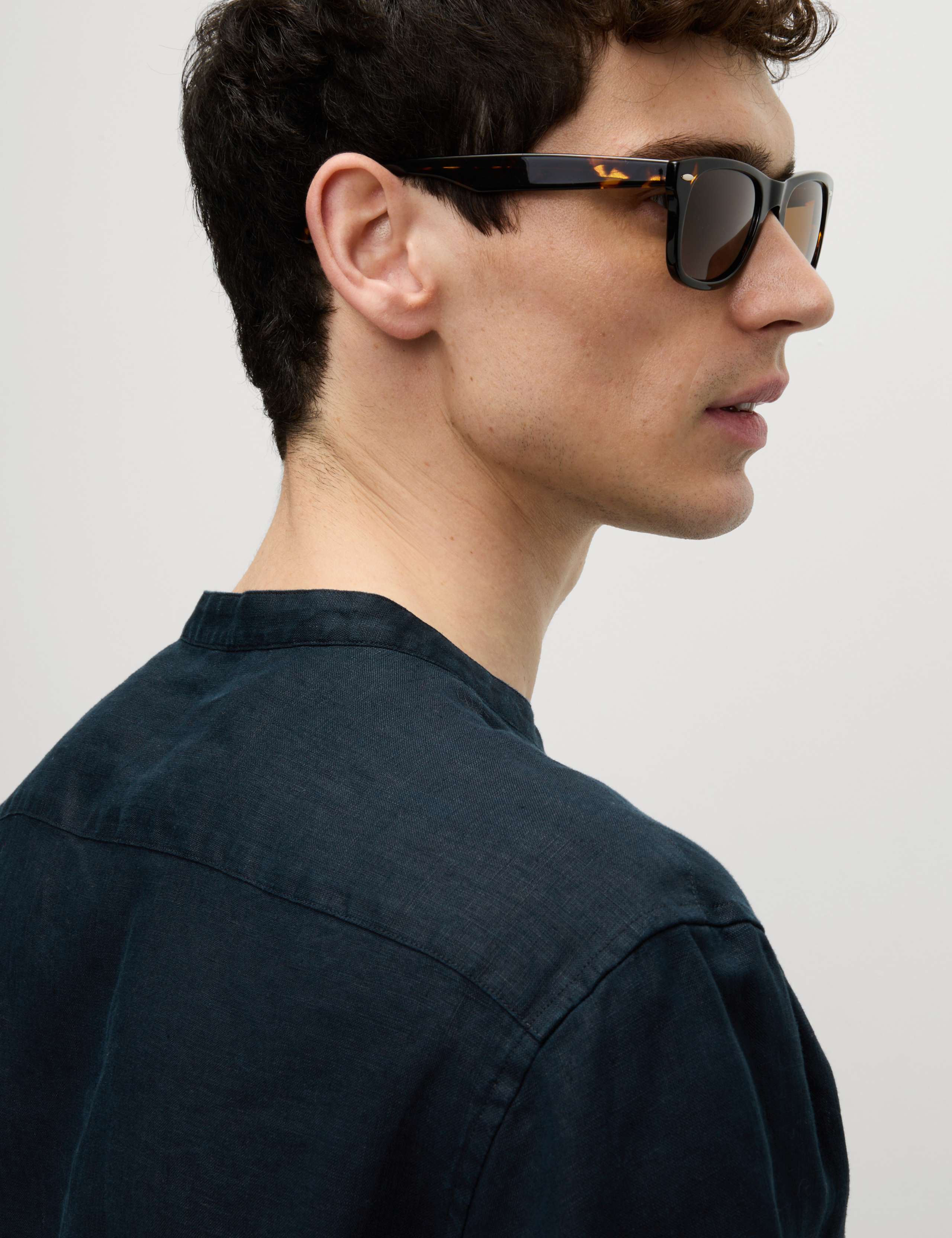 Pure Linen Grandad Collar Shirt 3 of 7