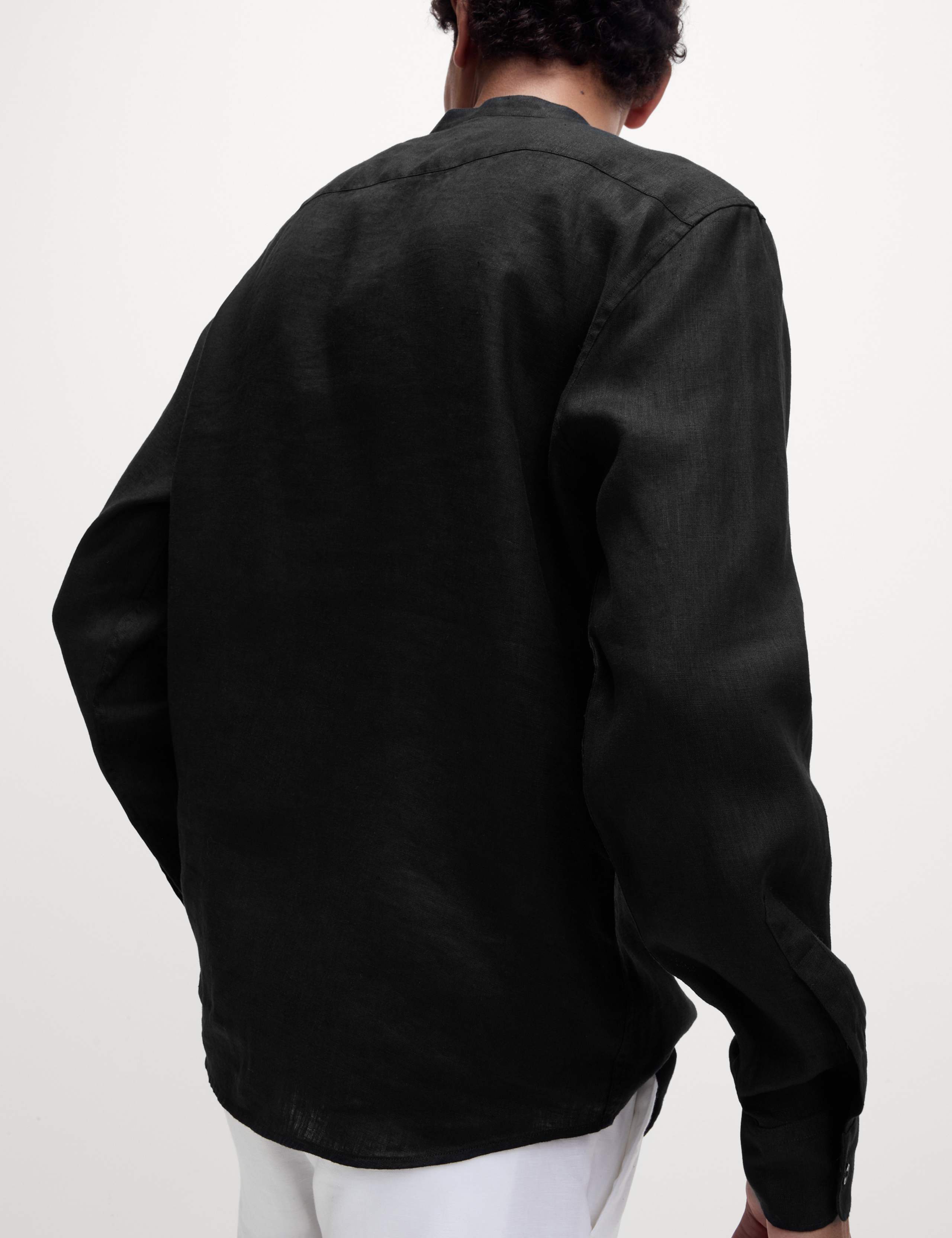 Pure Linen Grandad Collar Shirt 5 of 5