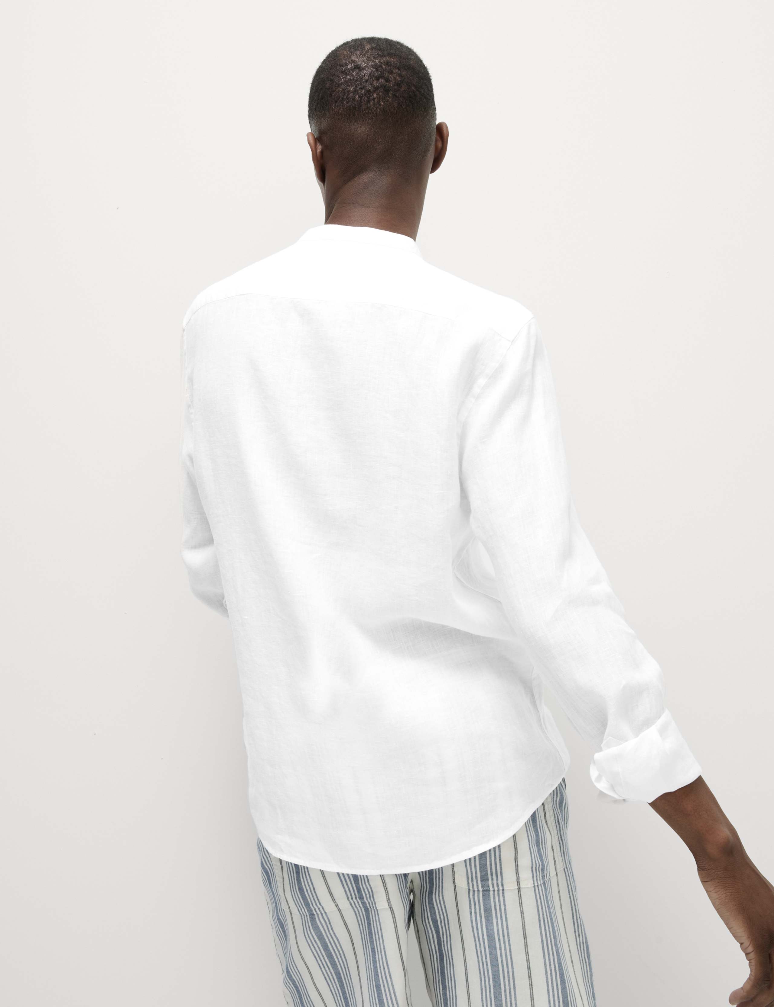 Pure Linen Grandad Collar Shirt 7 of 7