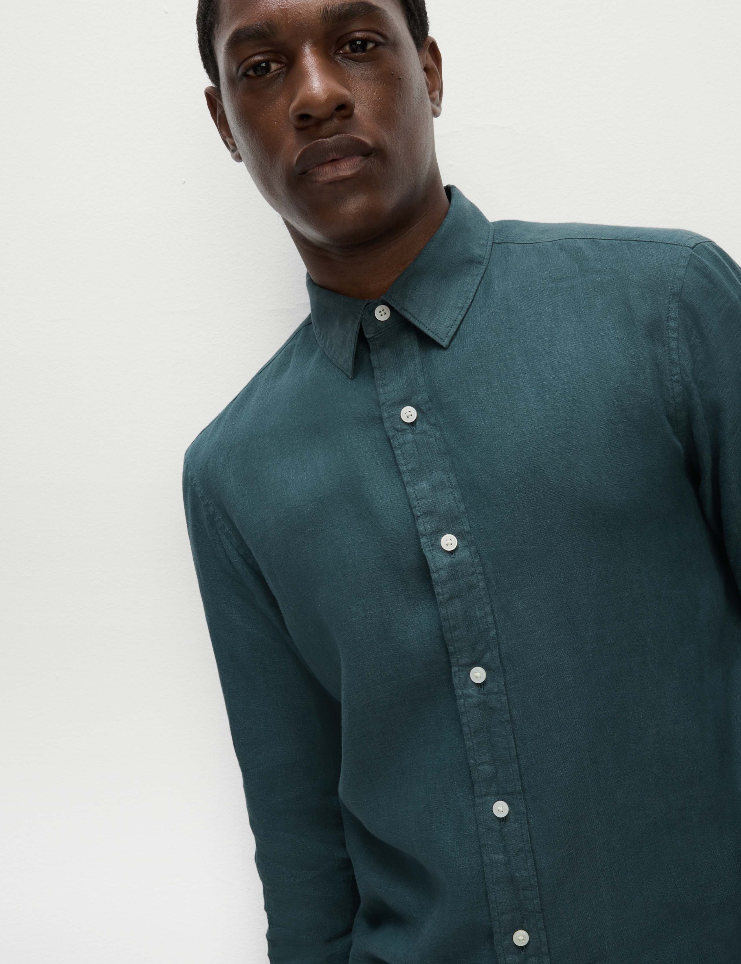 Pure Linen Garment Dye Shirt 4 of 5