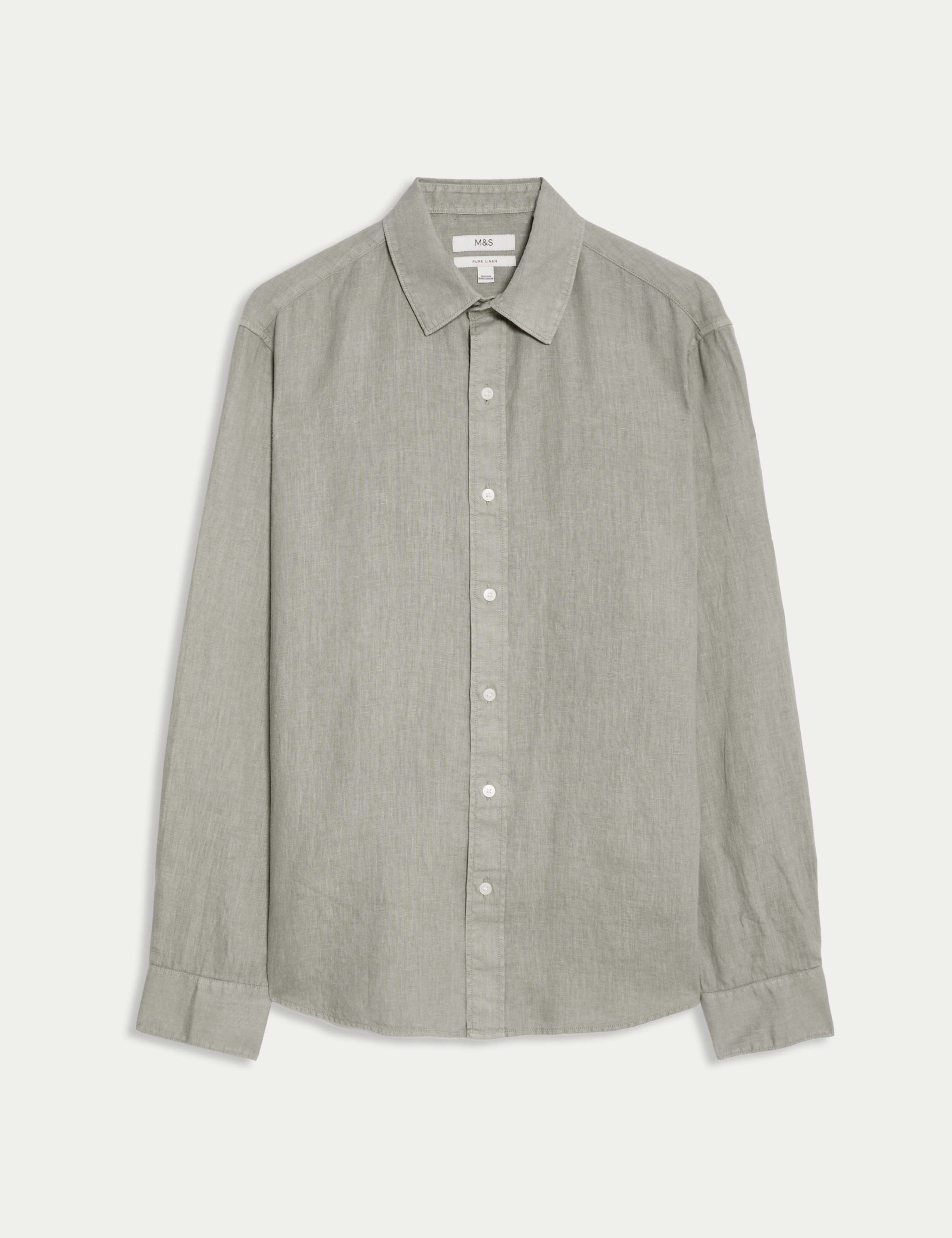 Pure Linen Garment Dye Shirt 2 of 6