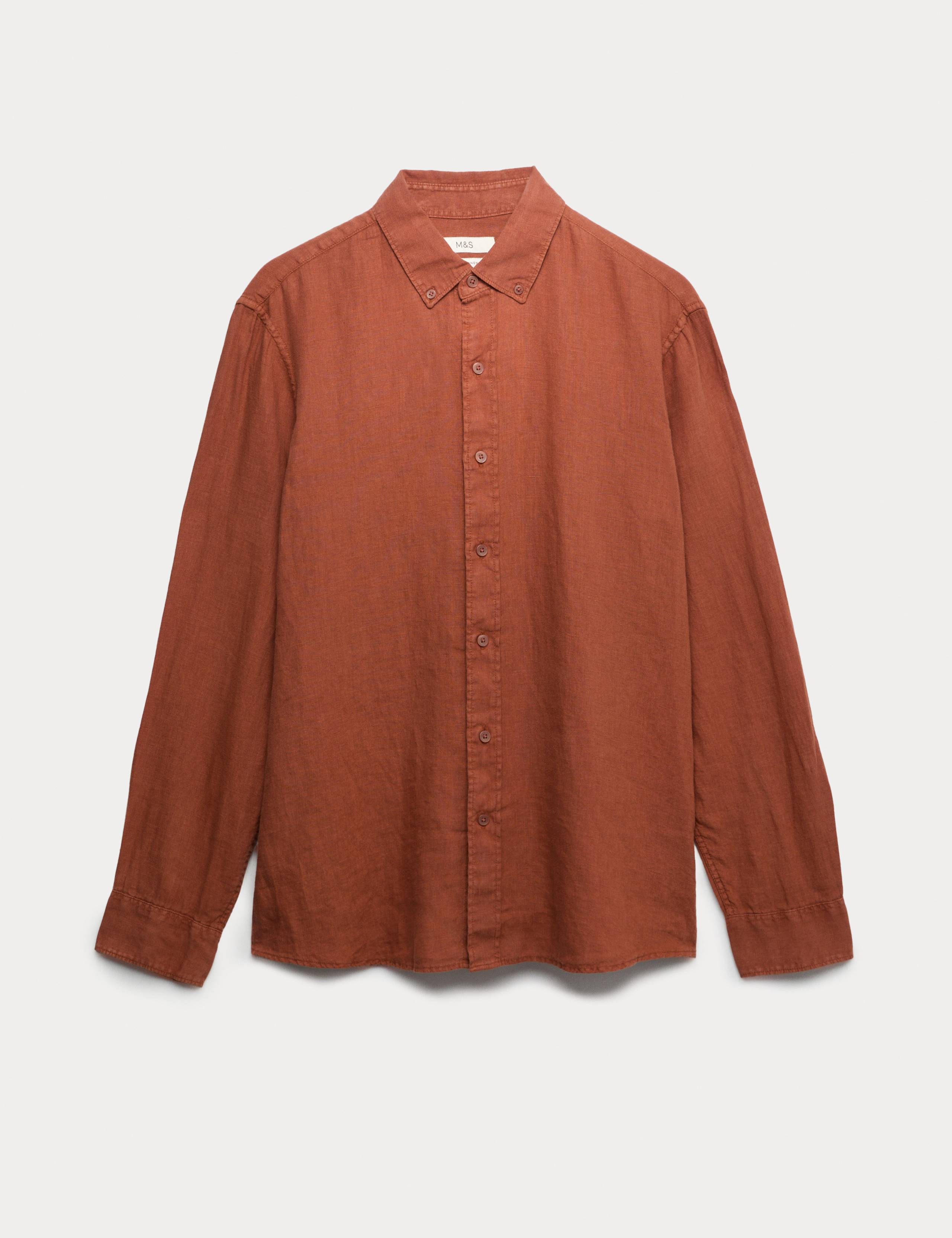 Pure Linen Garment Dye Shirt 2 of 6