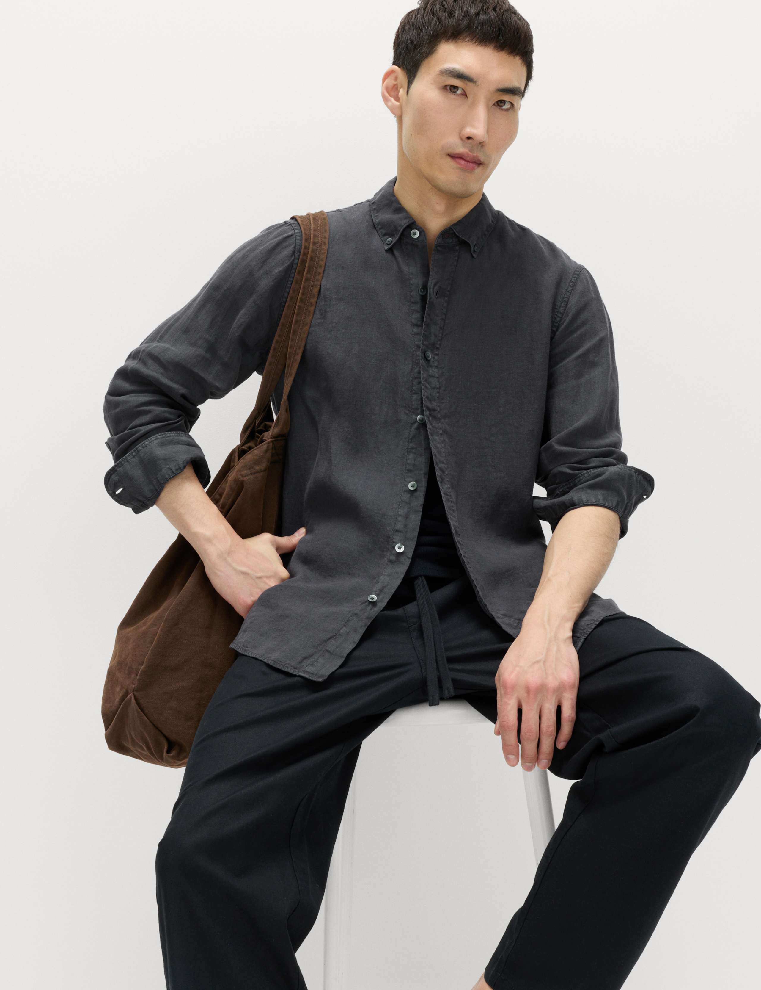 Pure Linen Garment Dye Shirt 6 of 6