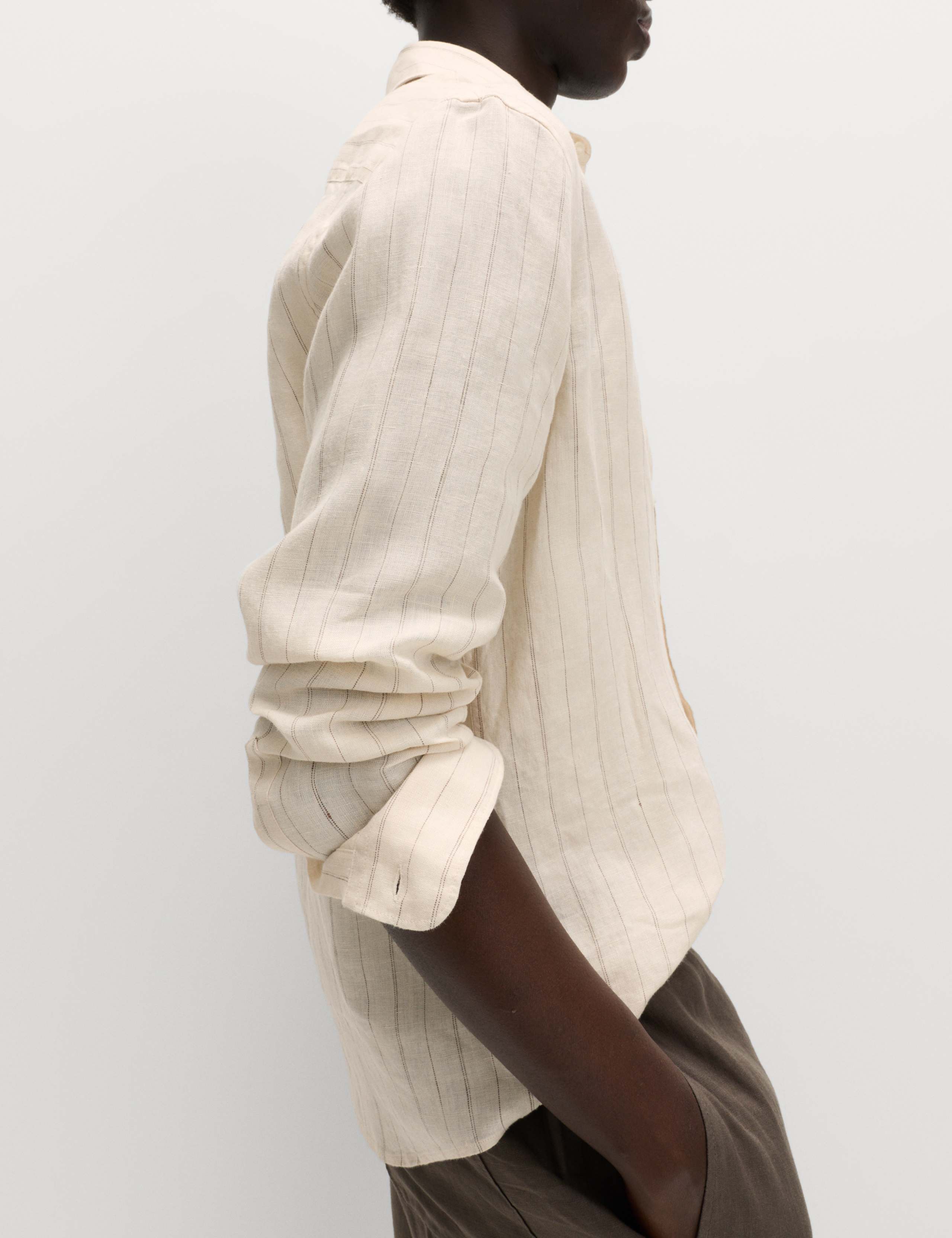 Regular Fit Pure Linen Striped Shirt 3 of 6