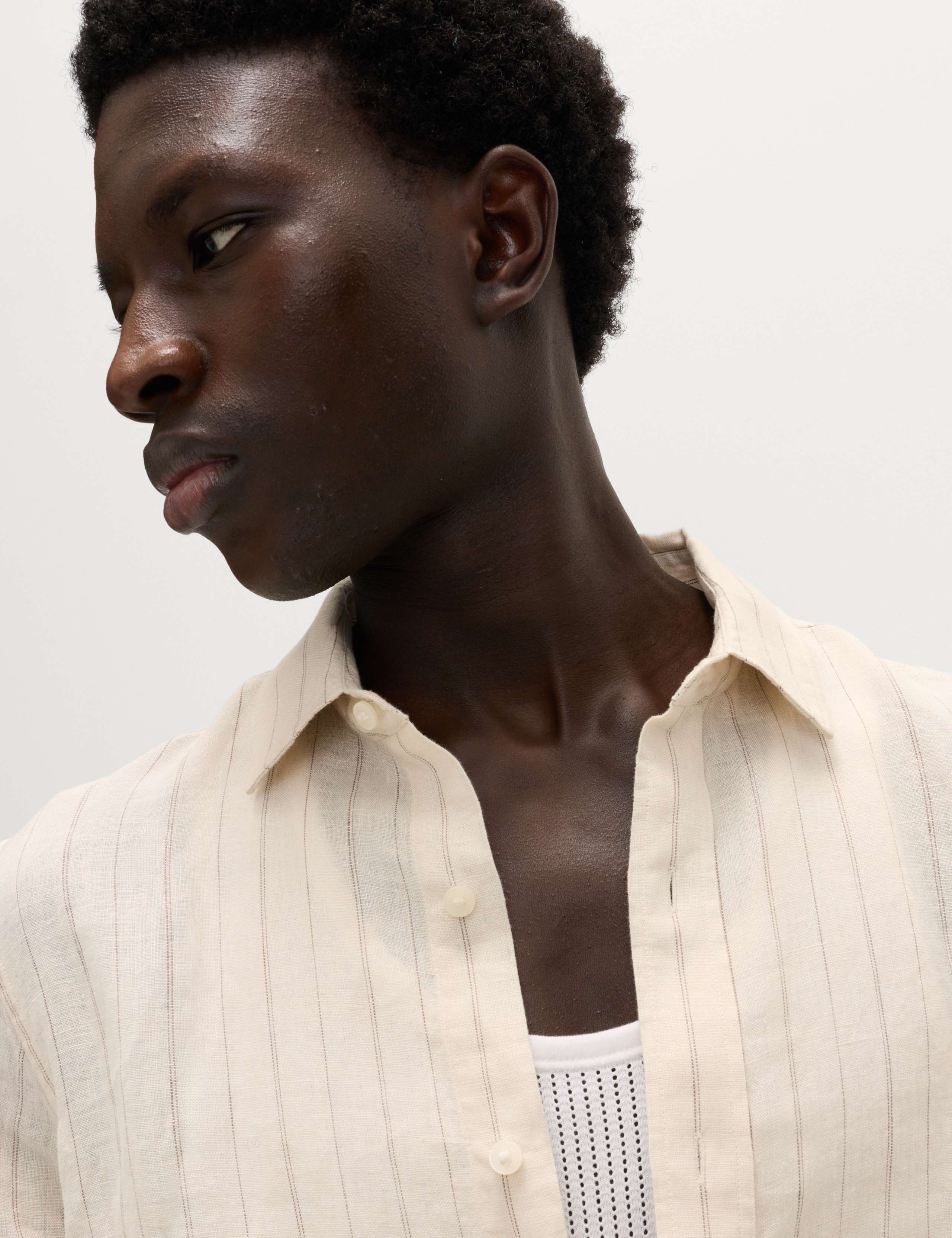 Regular Fit Pure Linen Striped Shirt 4 of 6