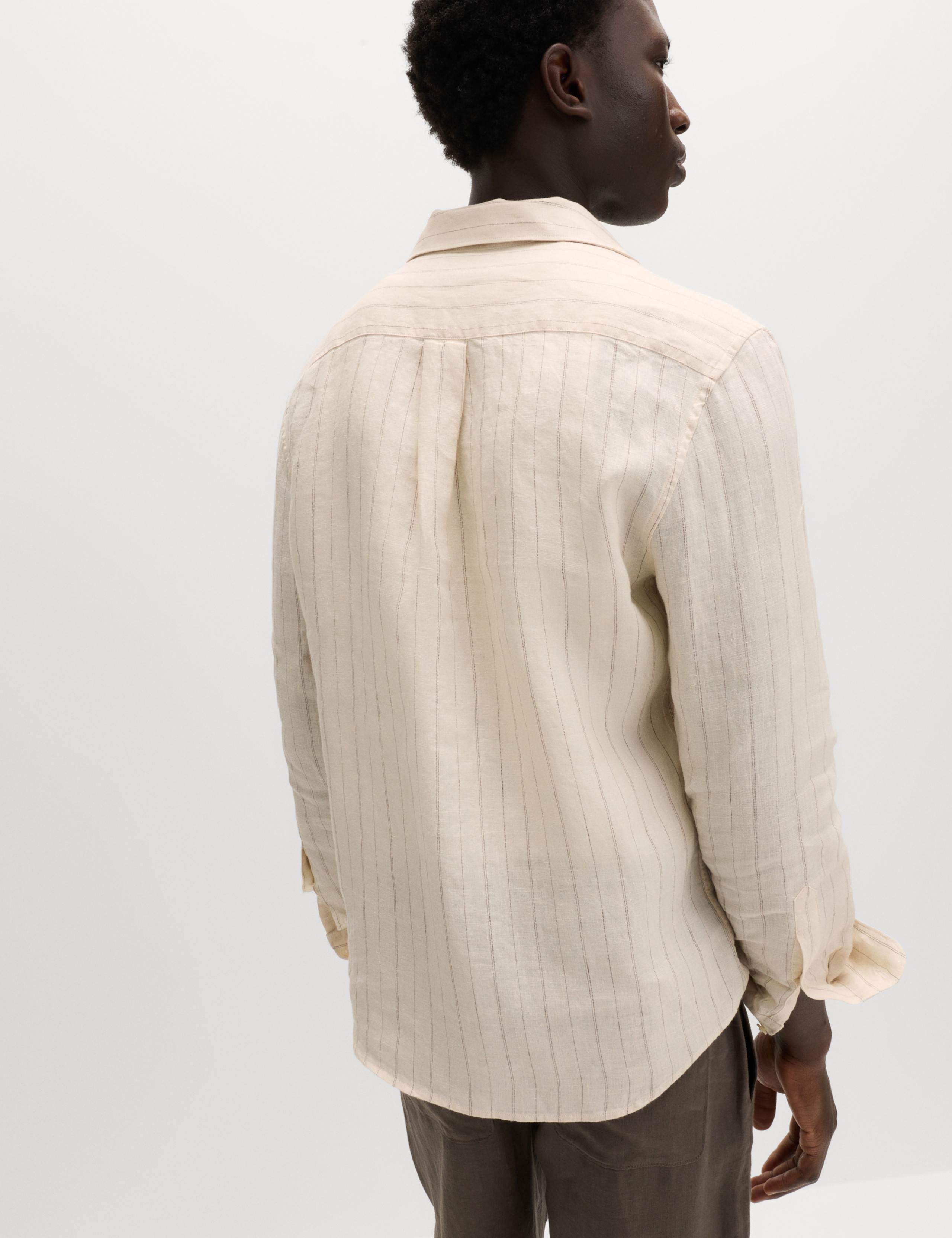 Regular Fit Pure Linen Striped Shirt 5 of 6