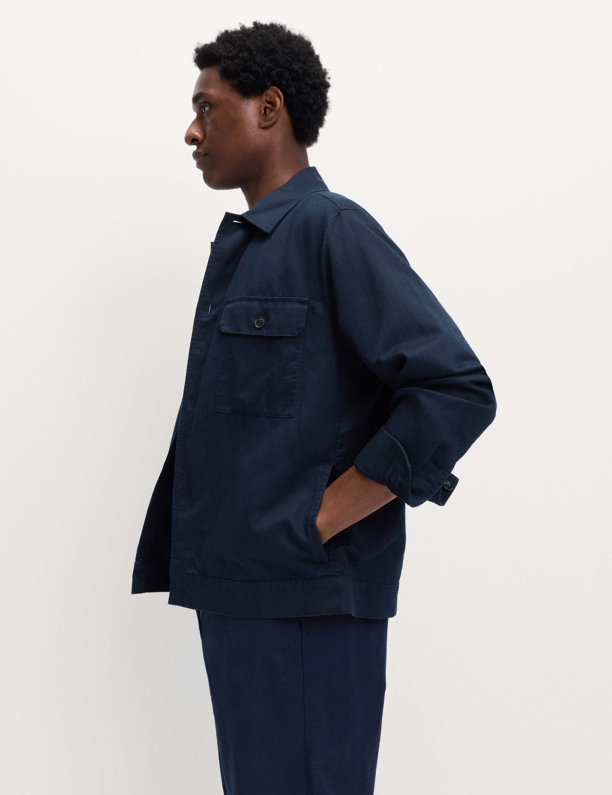Cotton Linen Blend Overshirt 3 of 7