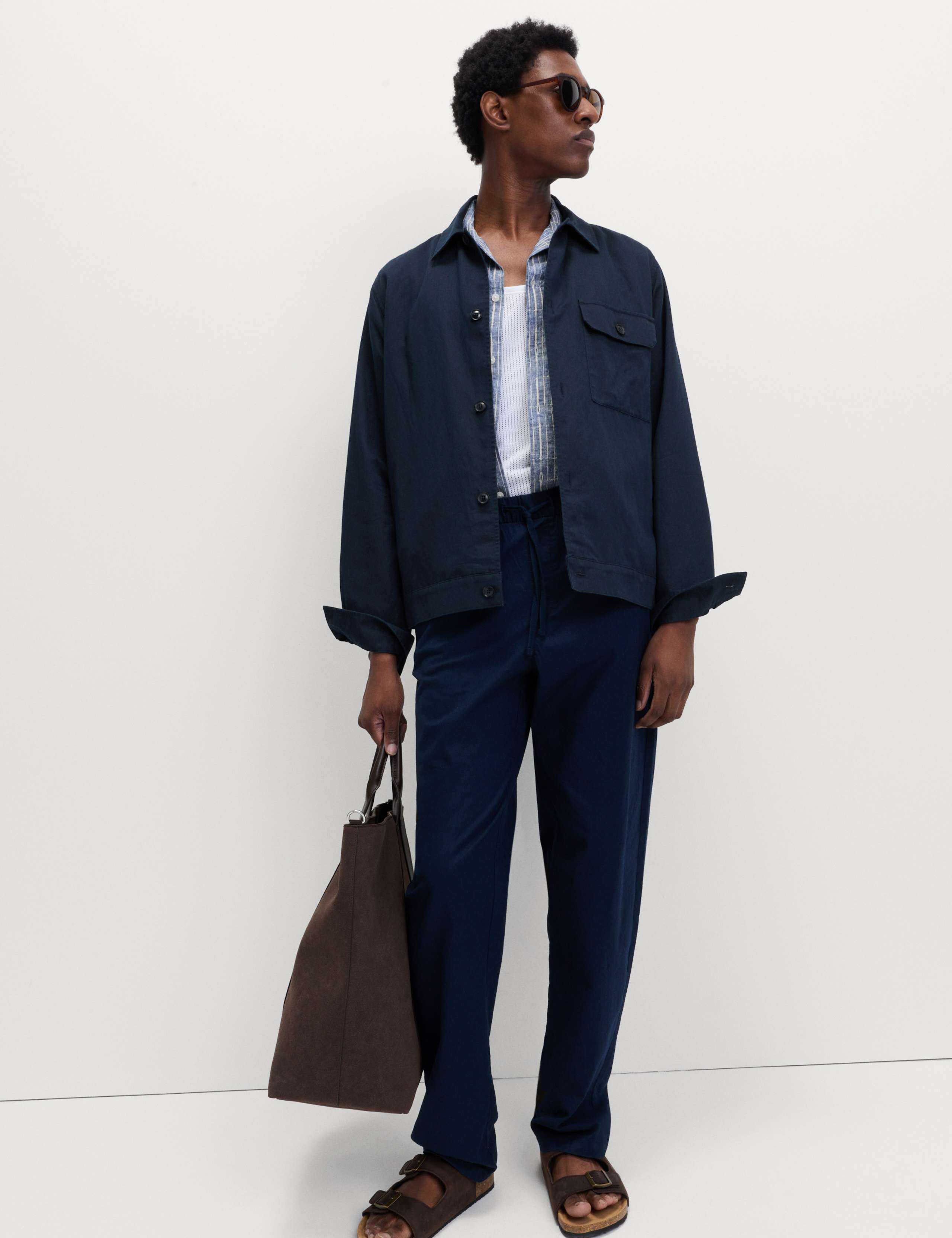 Cotton Linen Blend Overshirt 4 of 7