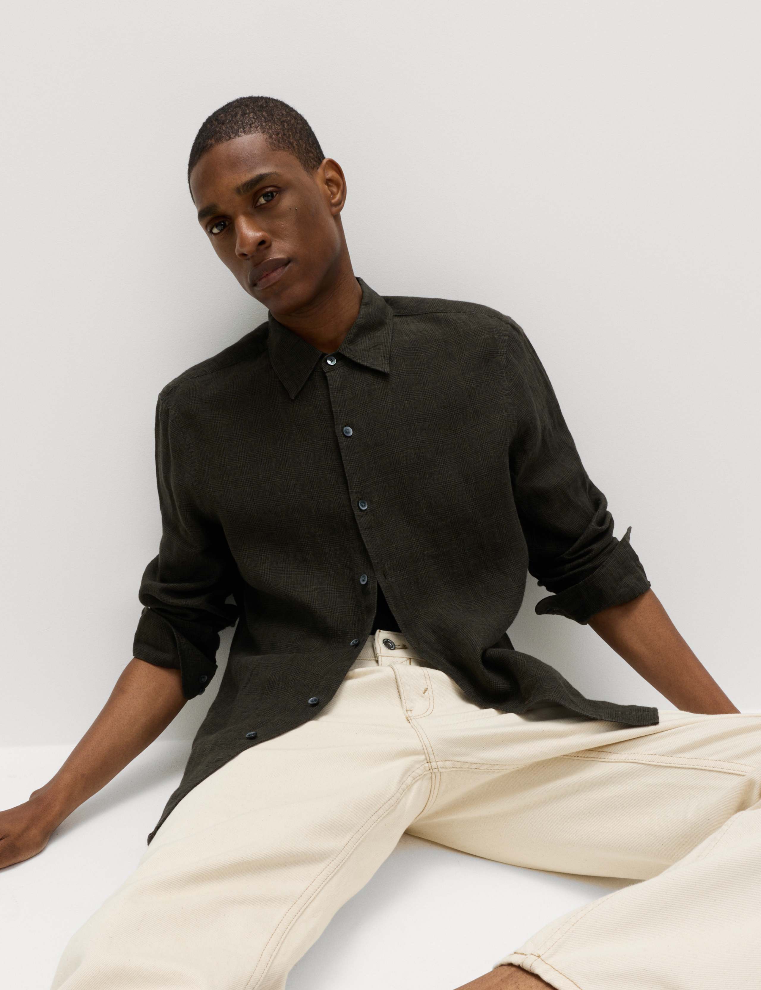 Pure Linen Check Shirt 5 of 6