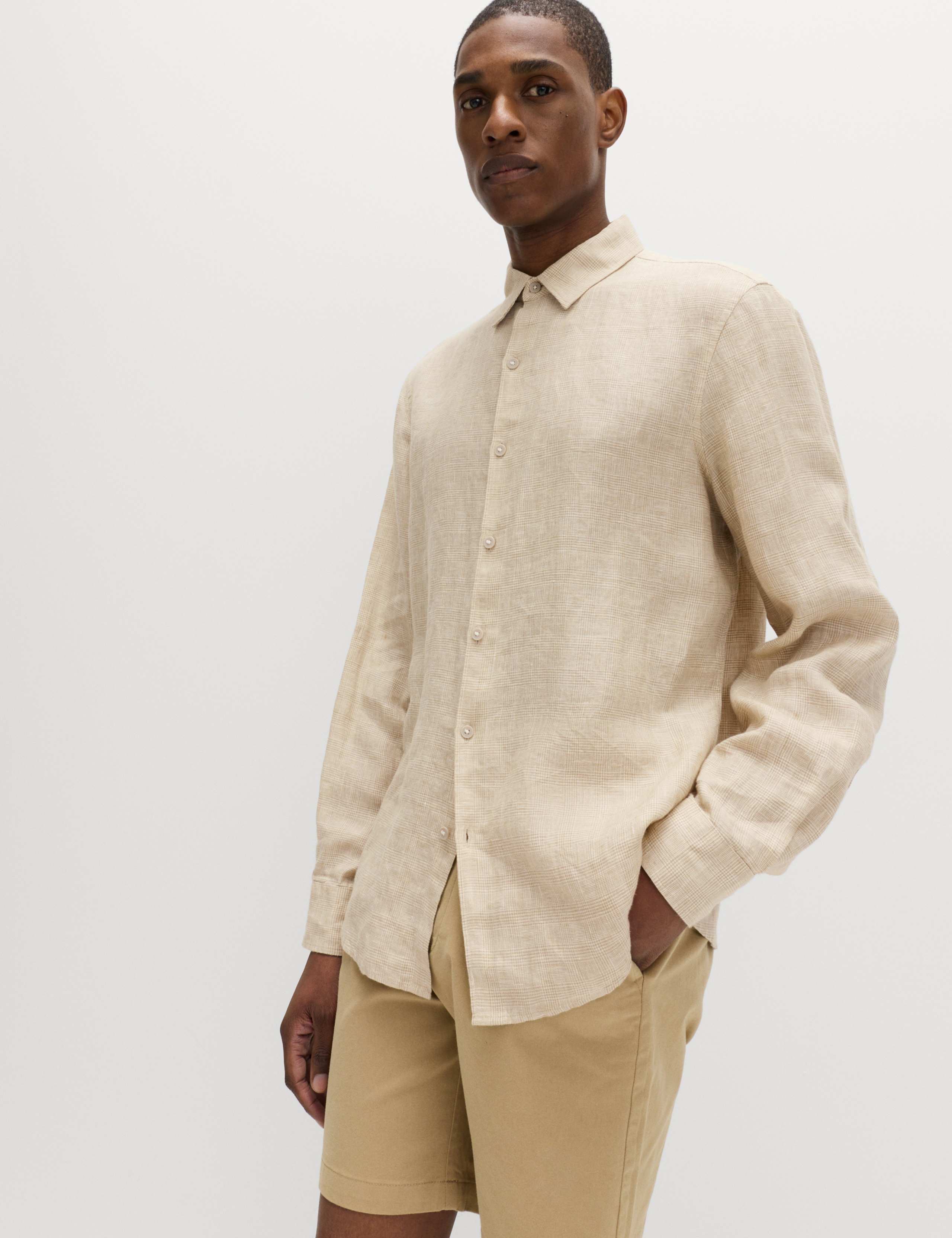 Pure Linen Check Shirt 4 of 5