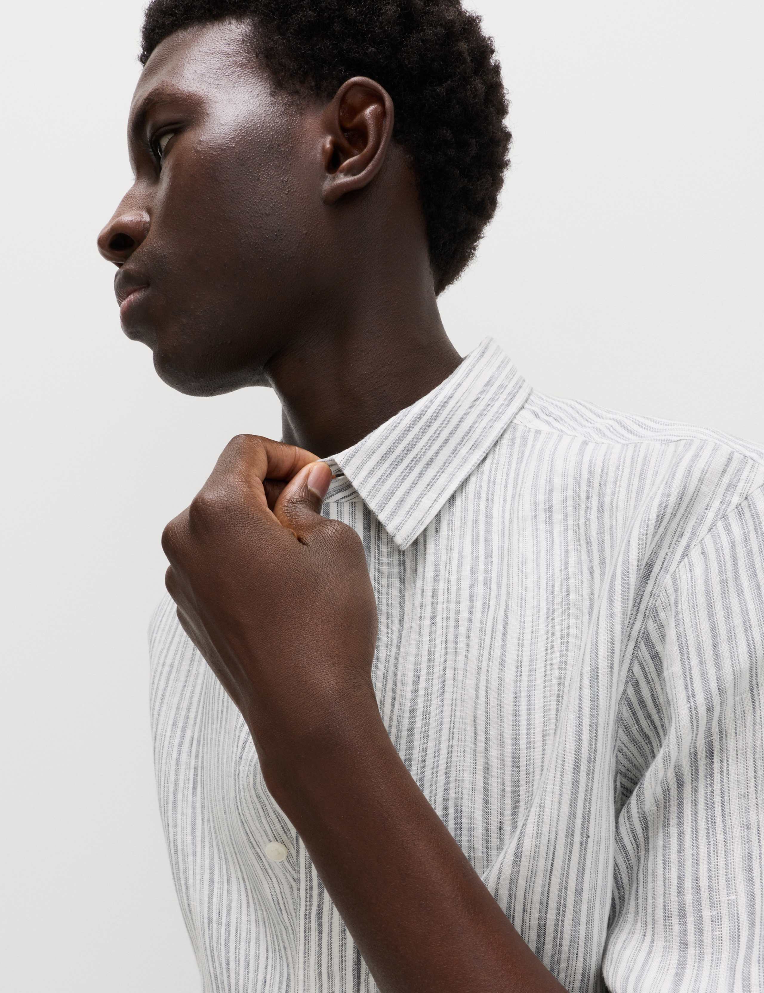 Pure Linen Striped Shirt 3 of 6
