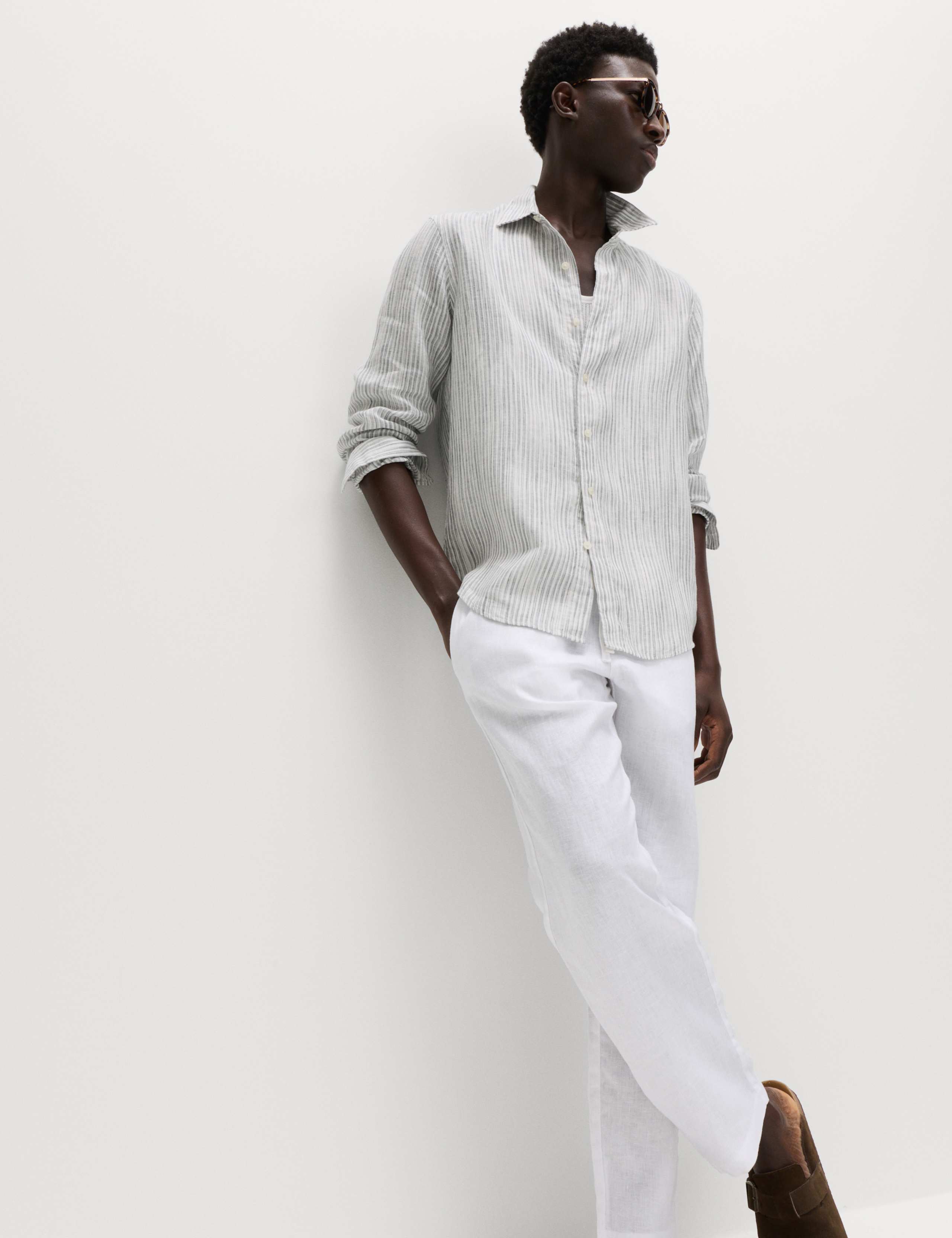 Pure Linen Striped Shirt 5 of 6