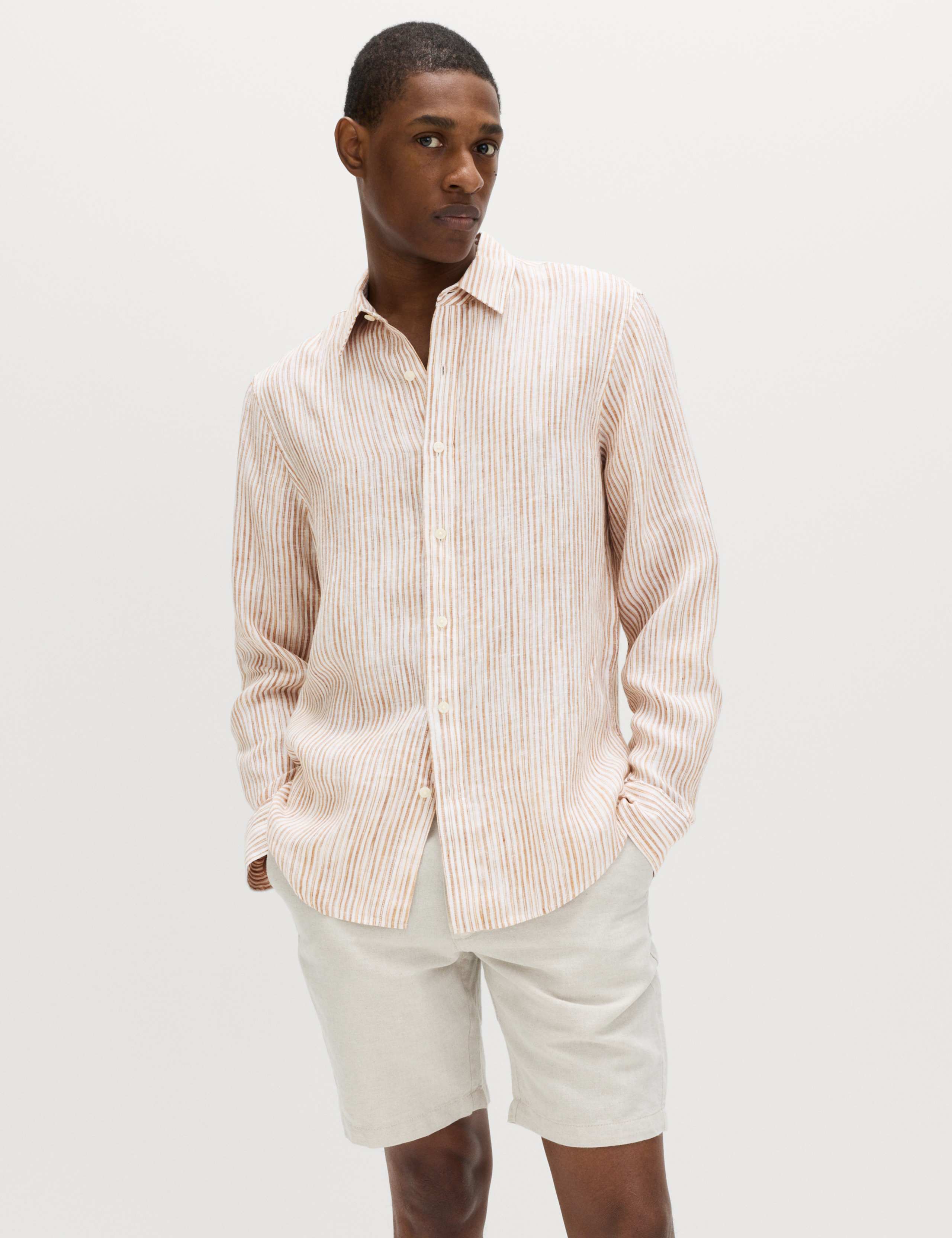 Pure Linen Striped Shirt 3 of 5