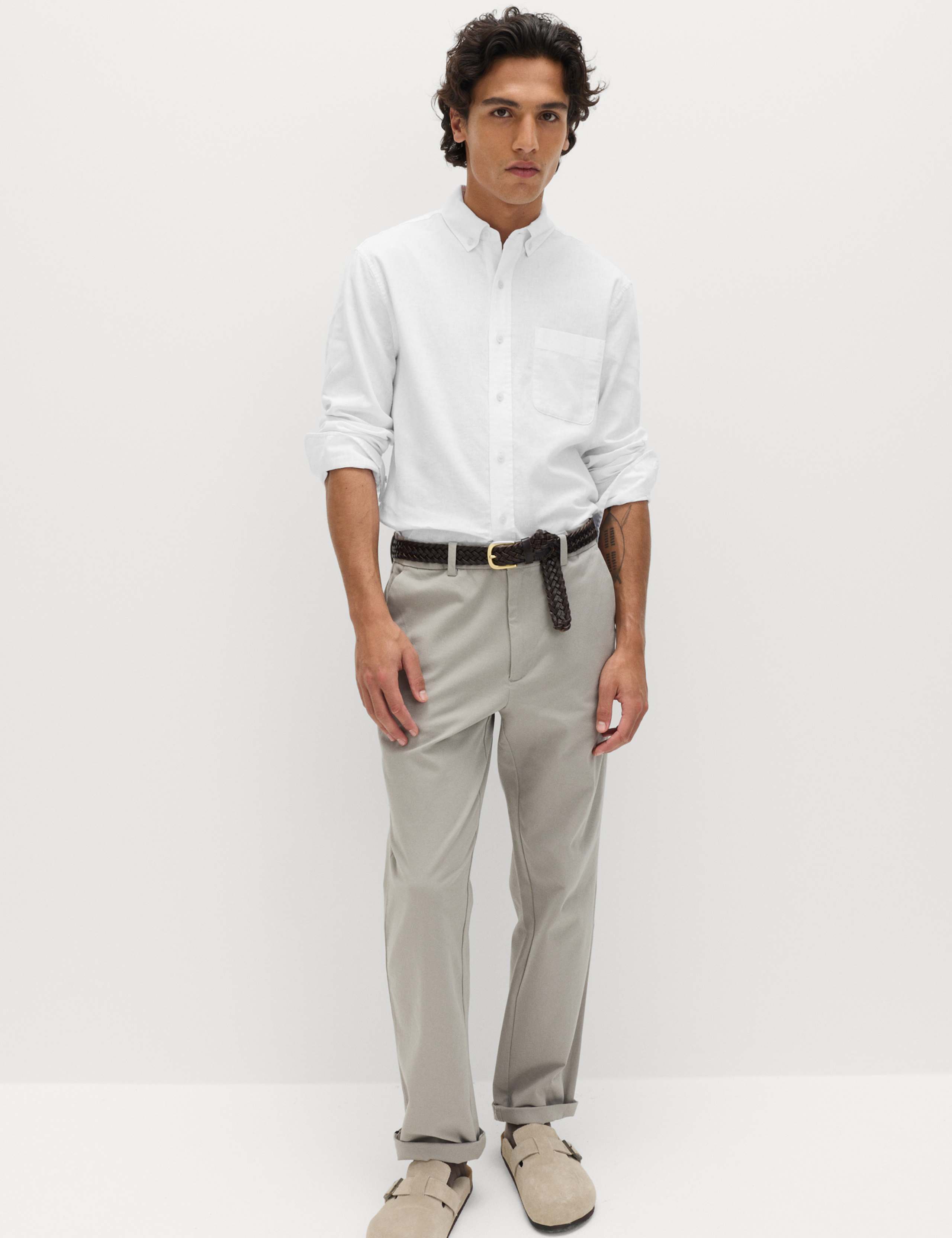 Regular Fit Cotton Linen Blend Shirt 6 of 6