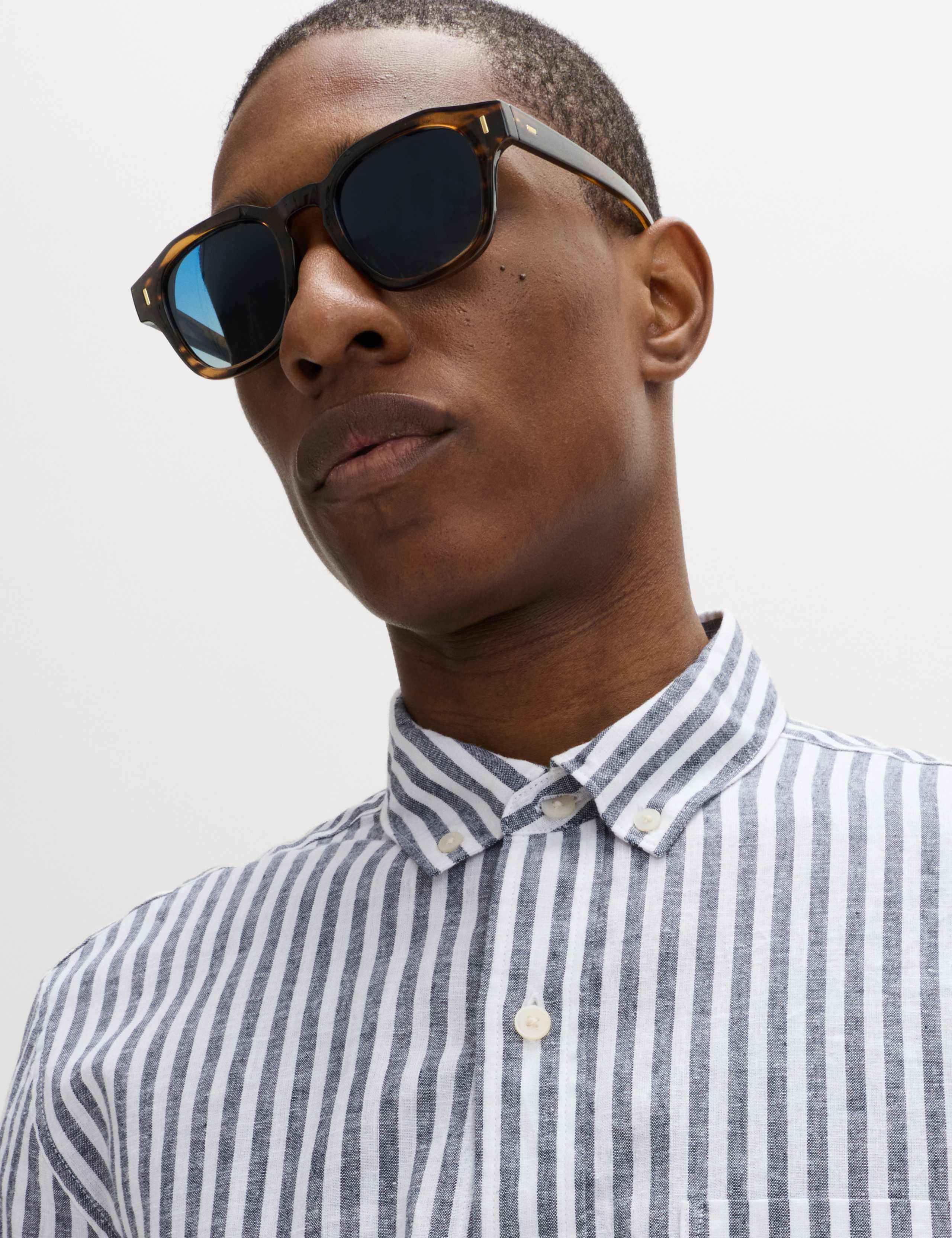 Linen Cotton Blend Striped Shirt 3 of 6