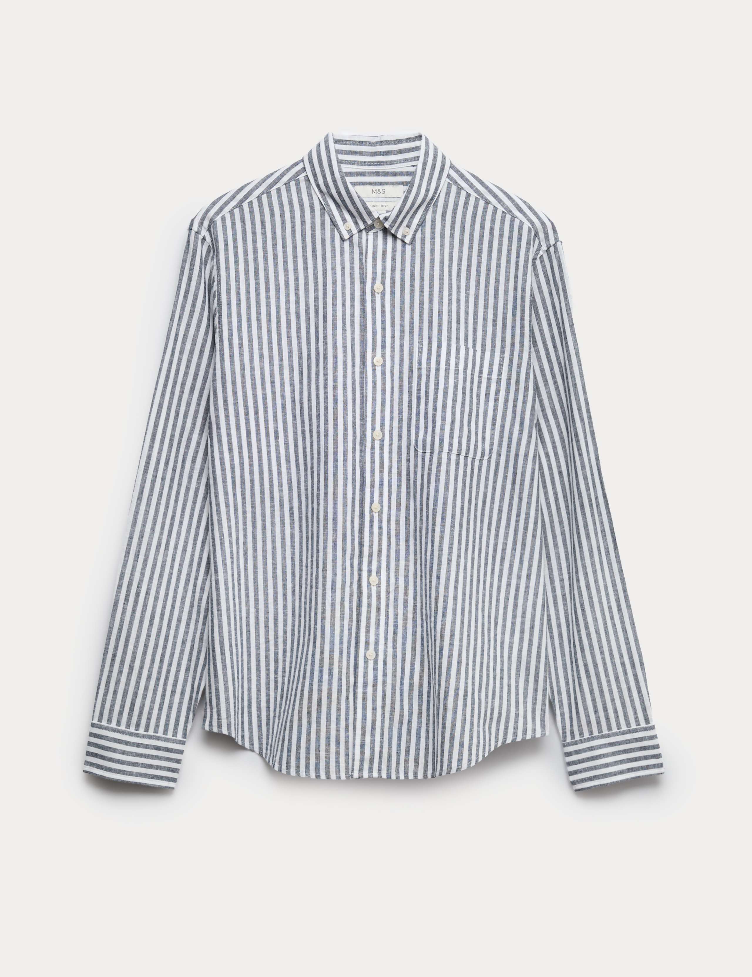 Linen Cotton Blend Striped Shirt 2 of 6
