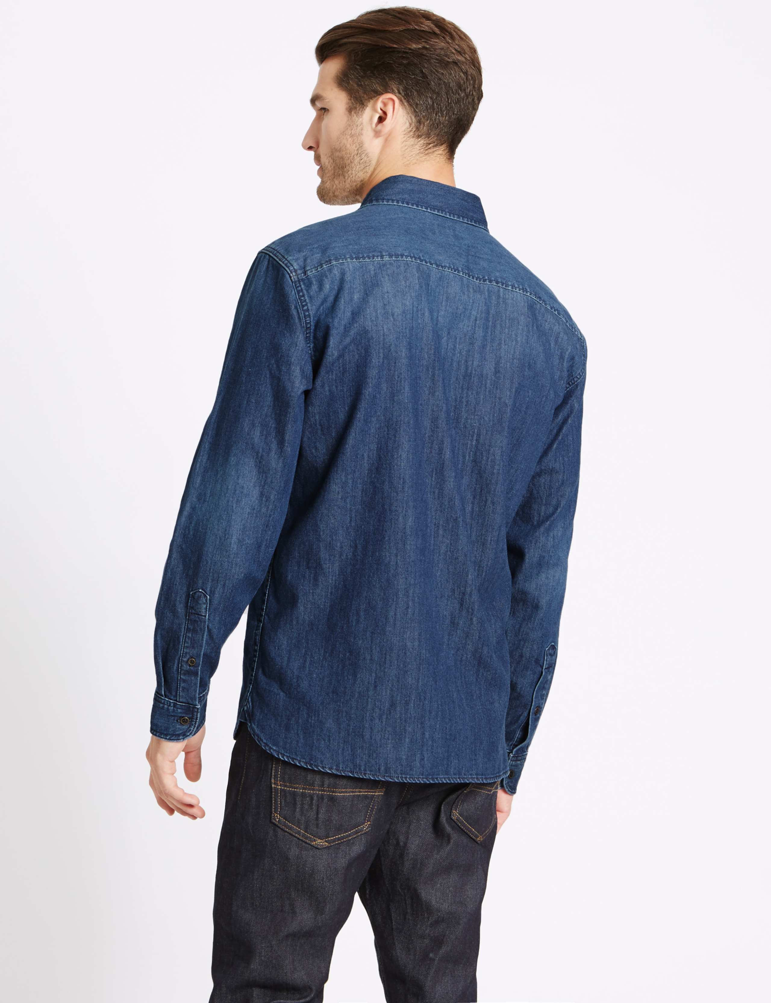 Pure Cotton Shirt with Pocket 3 of 4