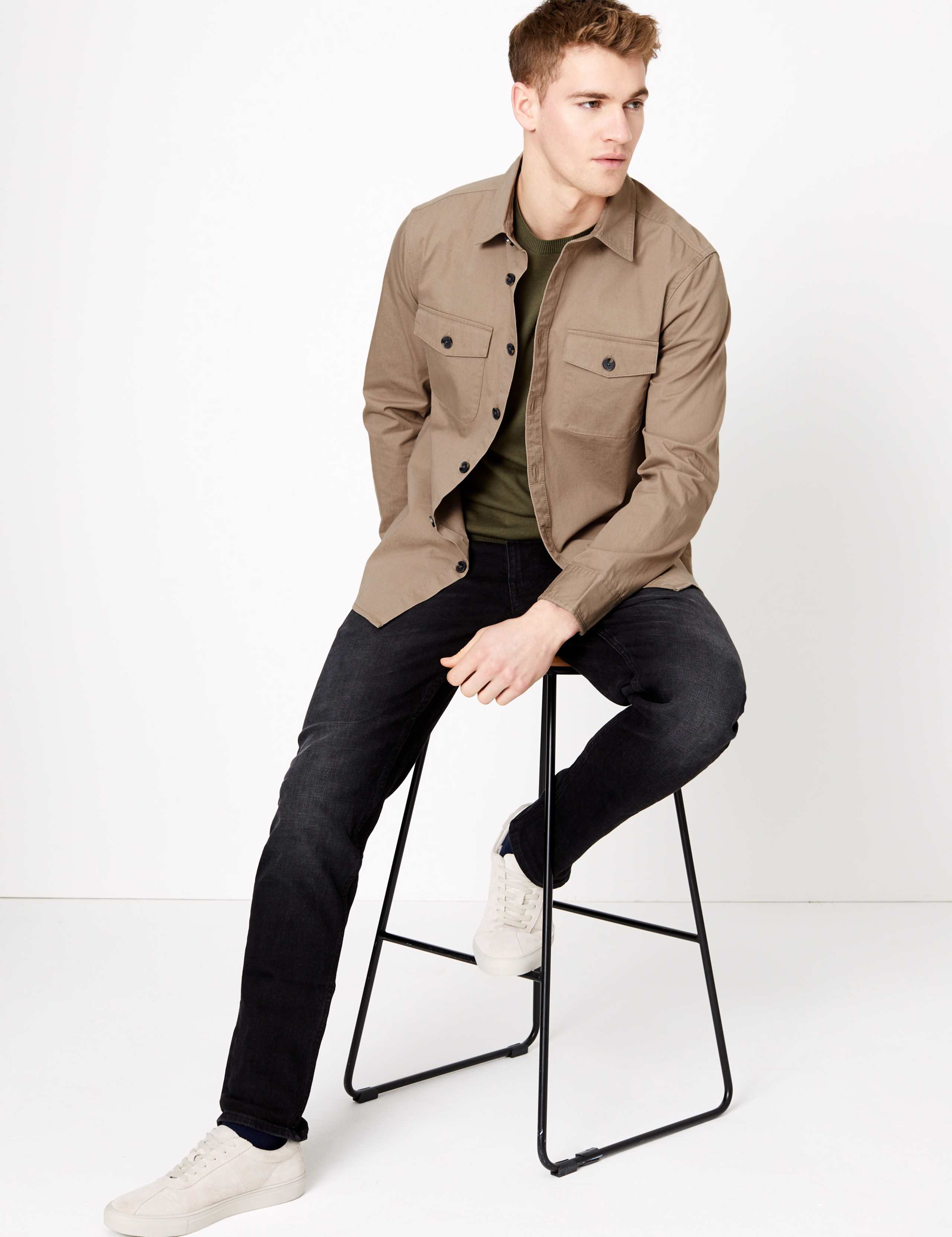 Pure Cotton Utility Overshirt 3 of 4