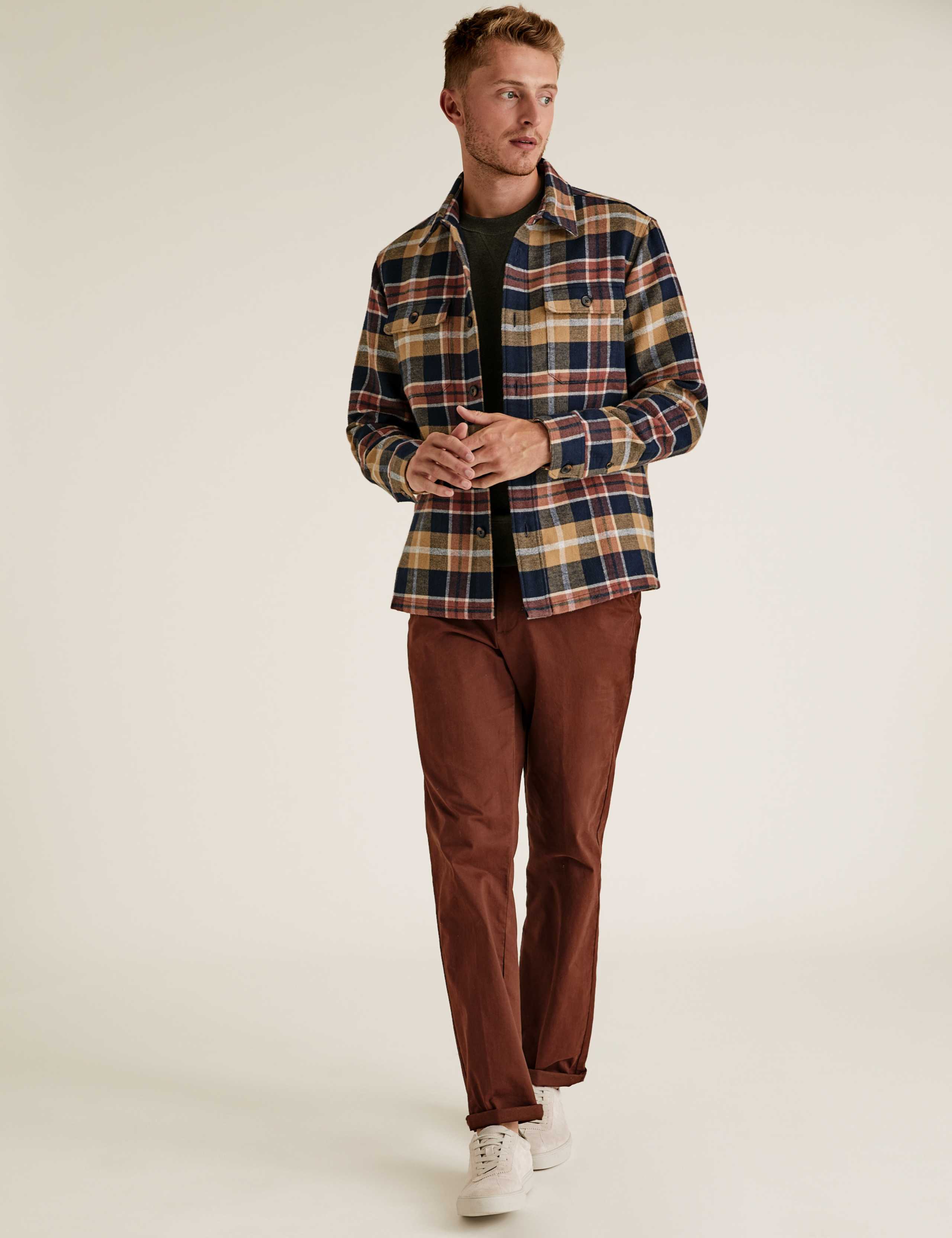 Cotton Checked Overshirt 3 of 6