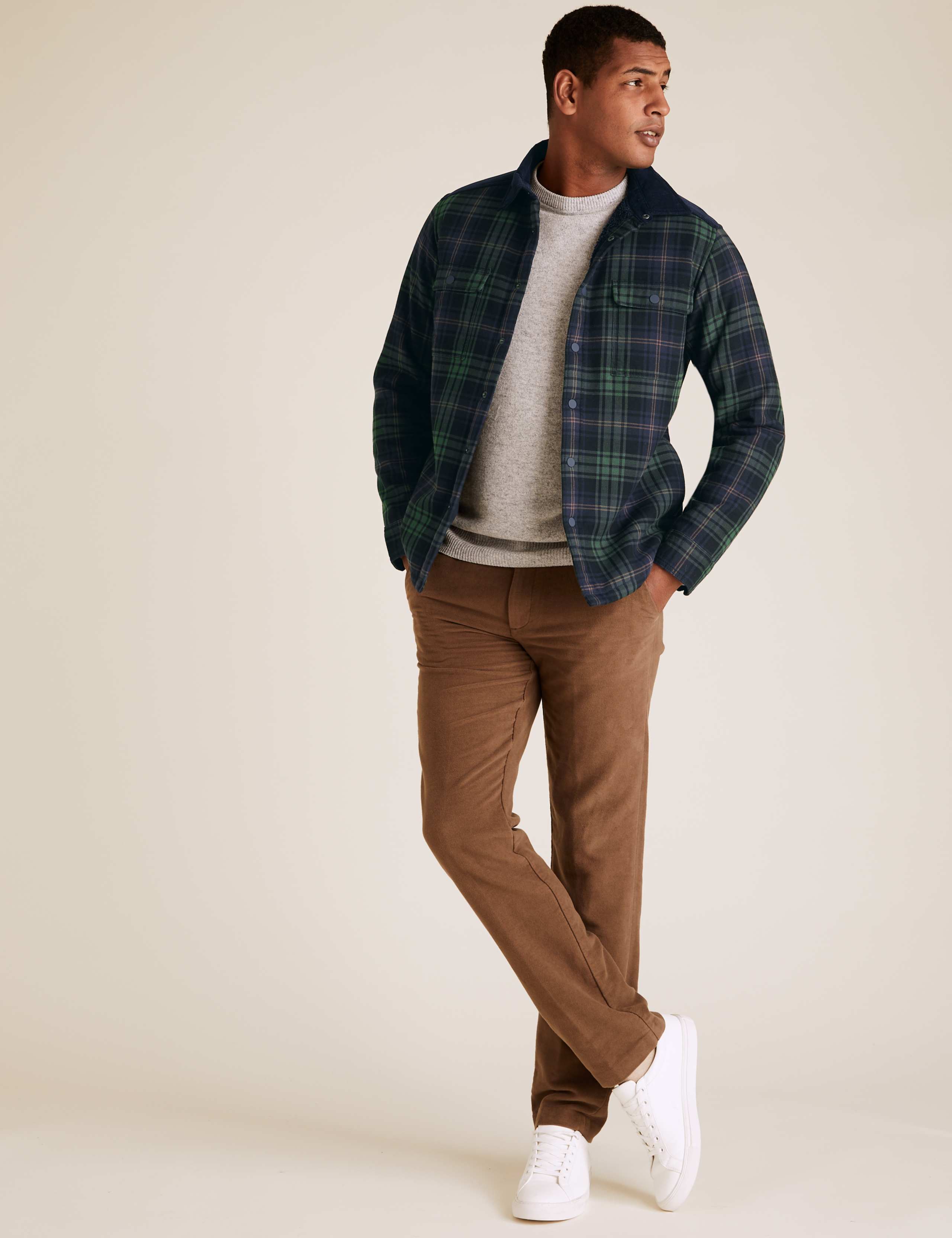 Borg Lined Check Overshirt 3 of 5