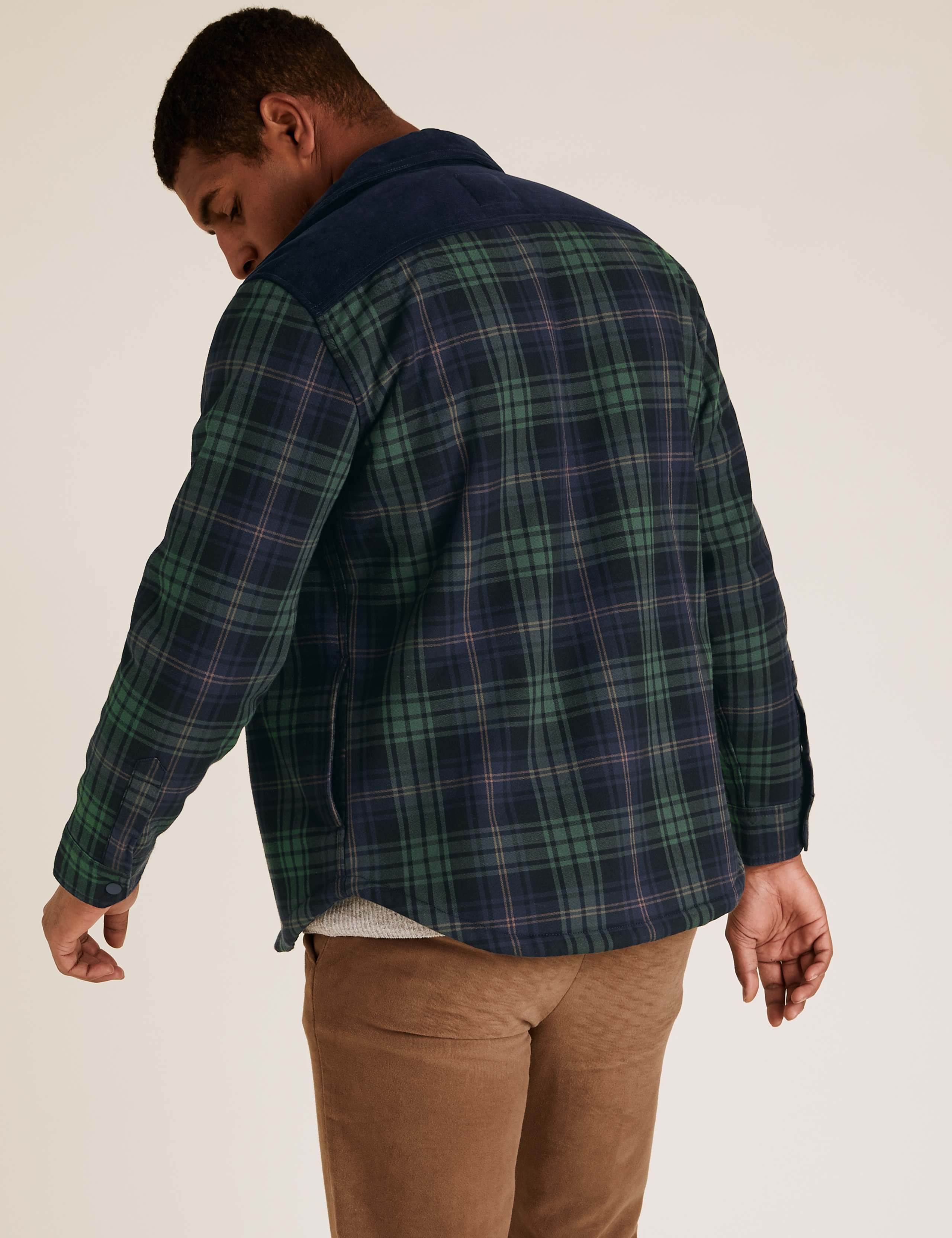 Borg Lined Check Overshirt 4 of 5