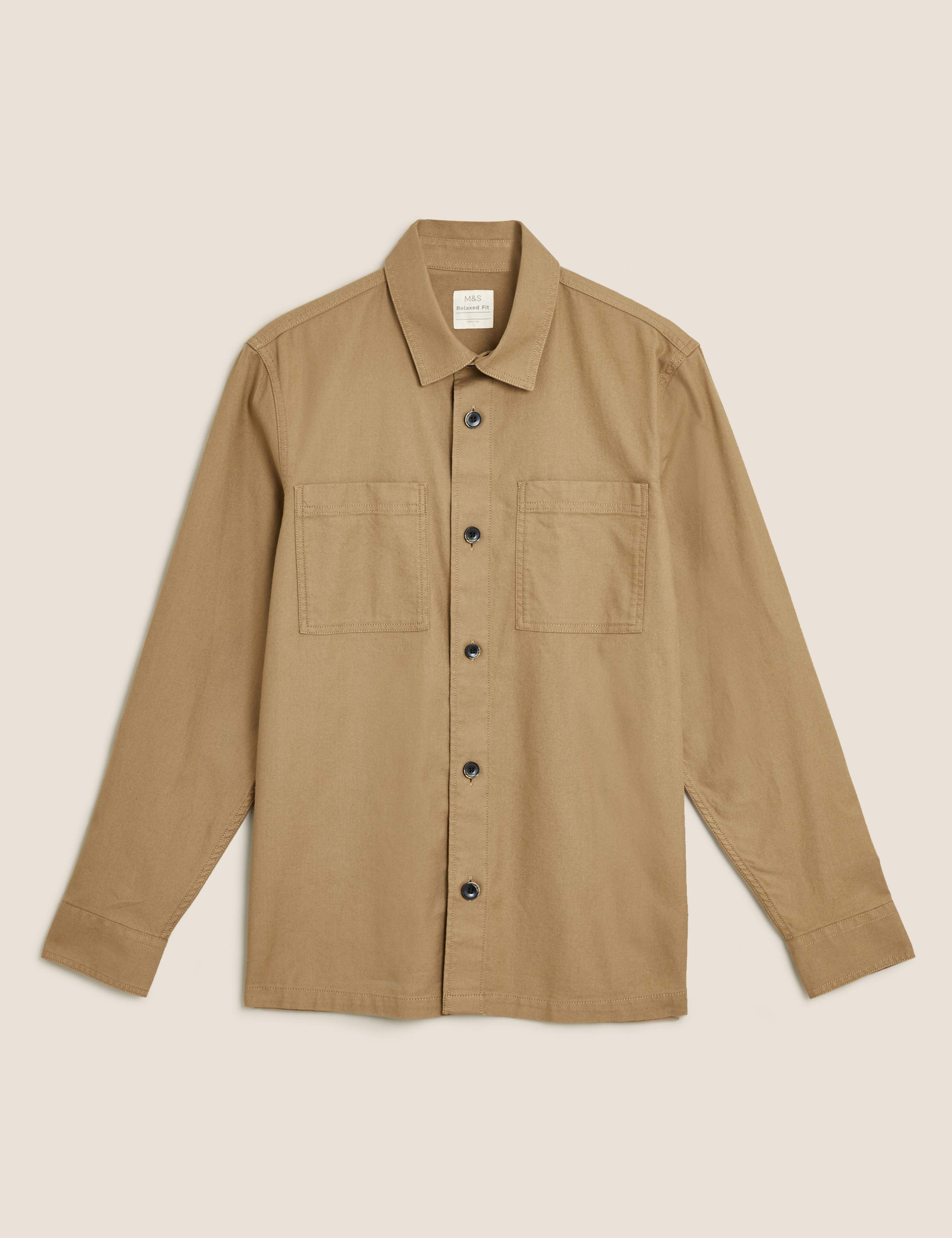 Pure Cotton Twill Utility Overshirt 1 of 1