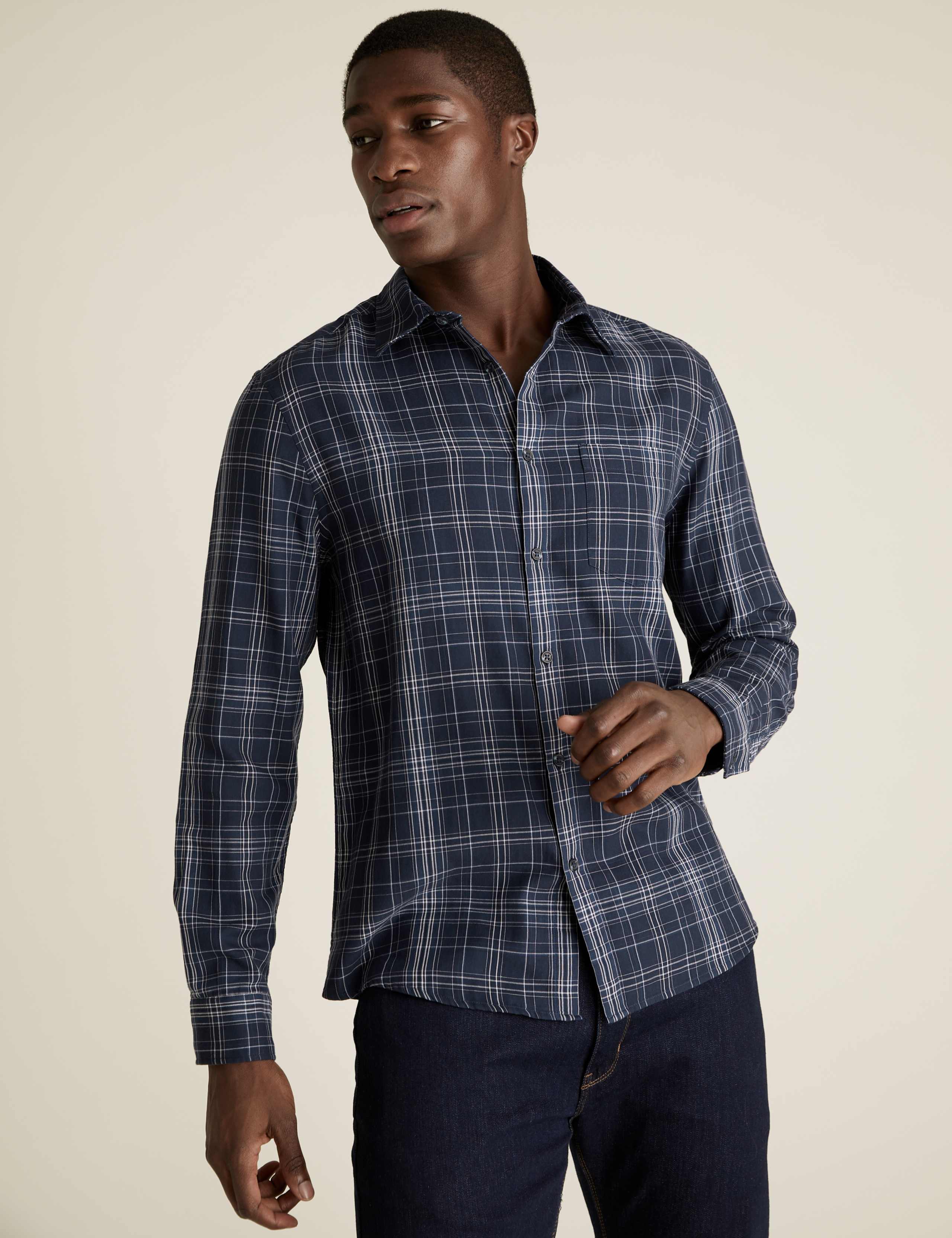 Pure Cotton Double Face Check Shirt 1 of 6