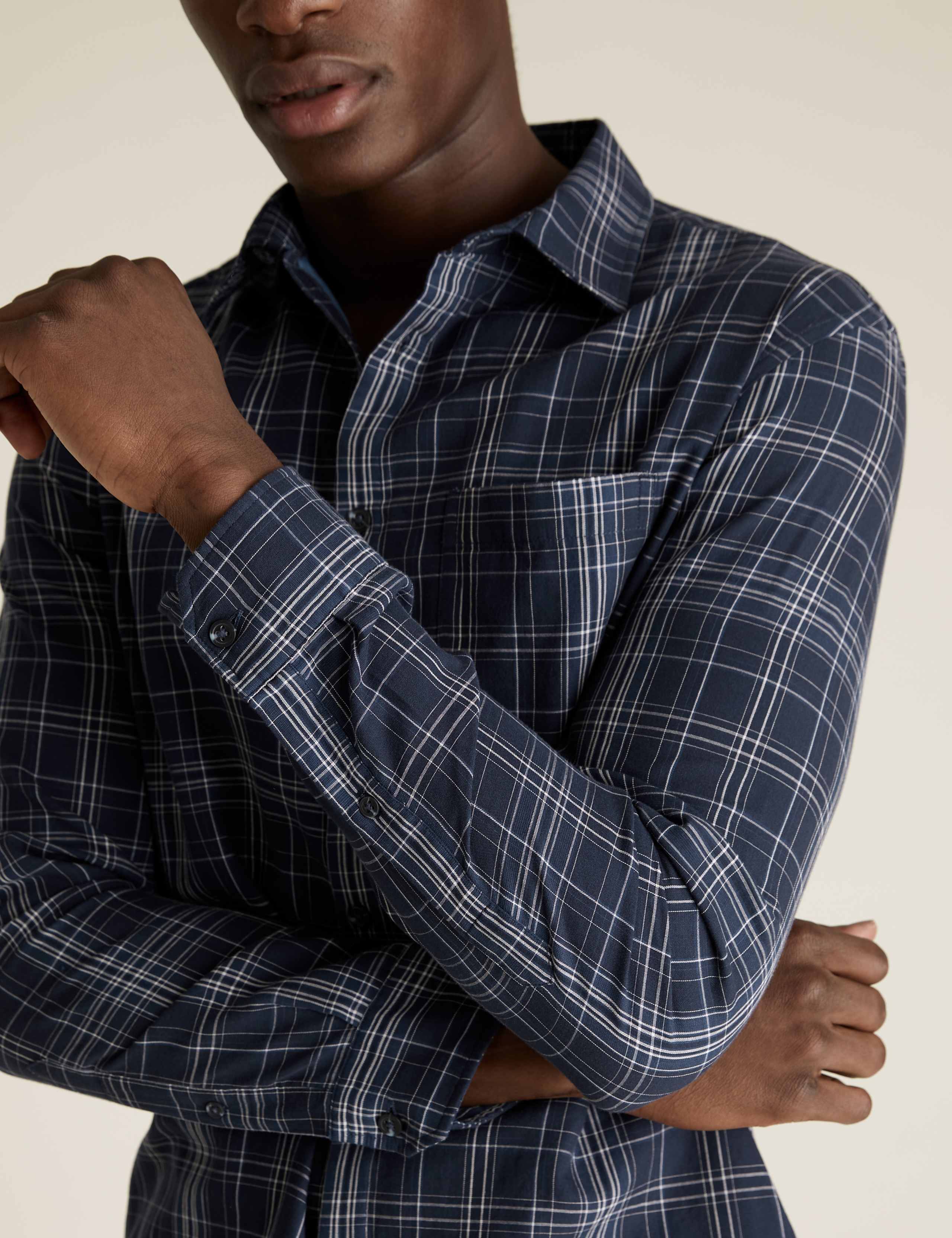 Pure Cotton Double Face Check Shirt 3 of 6
