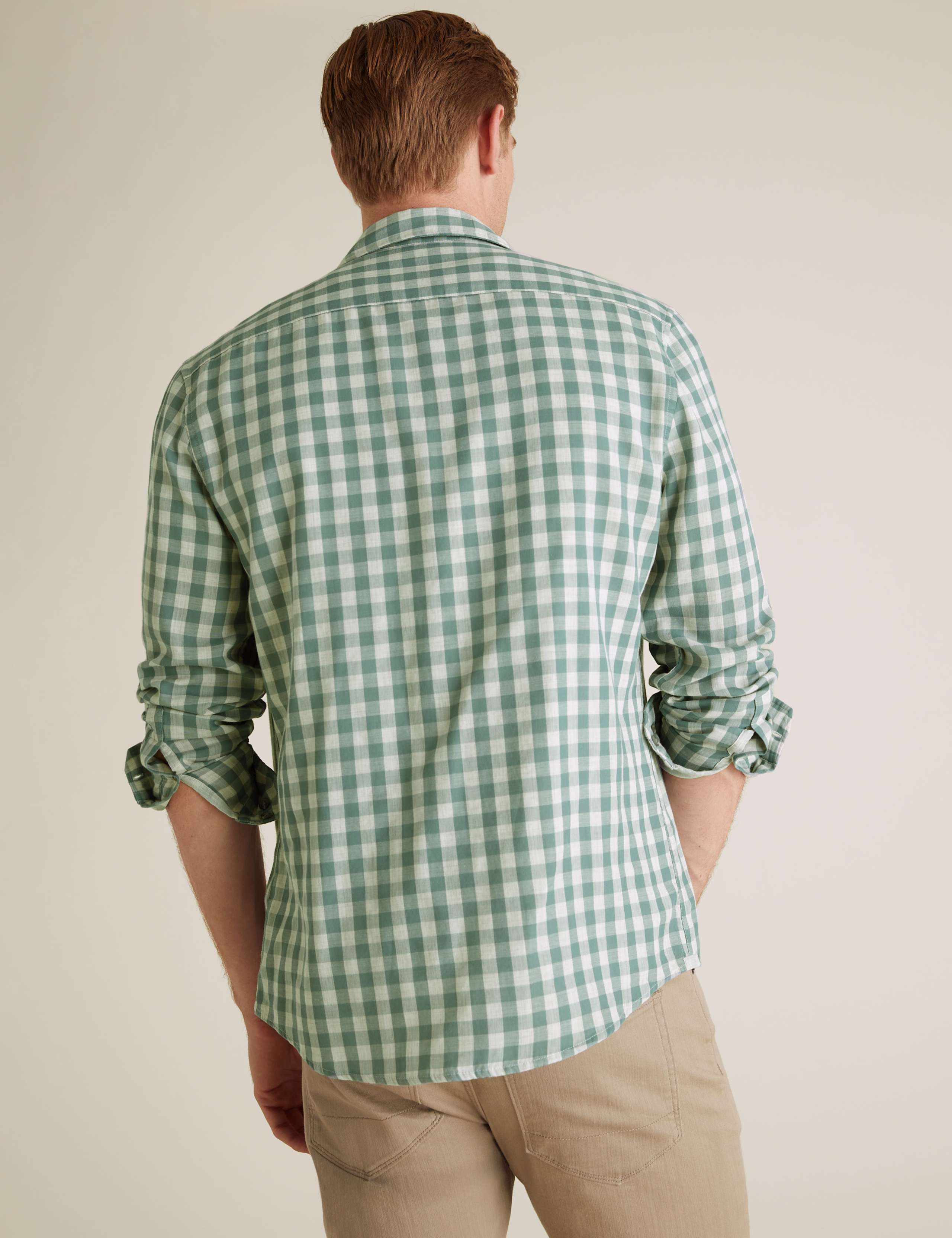 Pure Cotton Double Faced Check Overshirt 4 of 6
