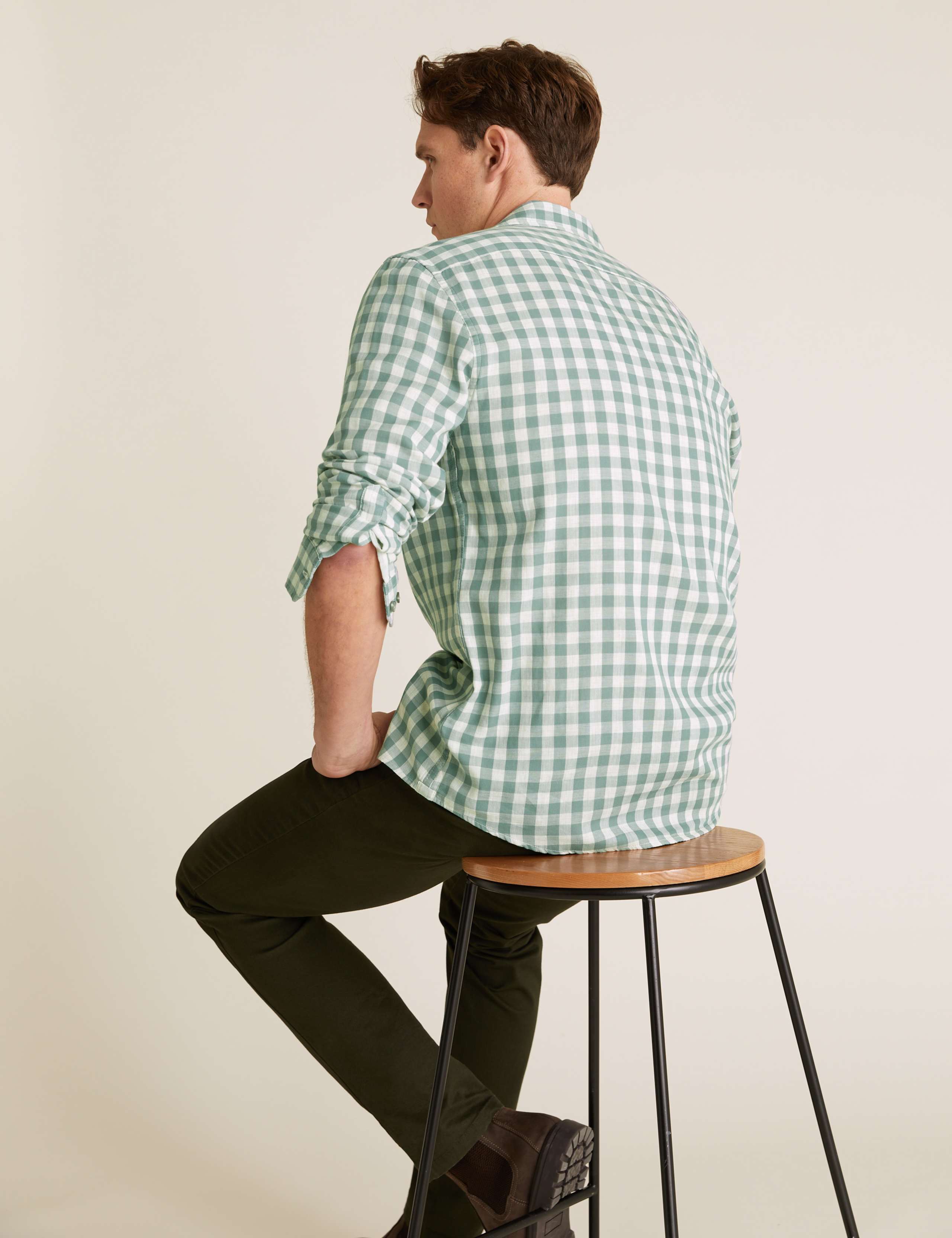 Pure Cotton Double Faced Check Overshirt 5 of 6