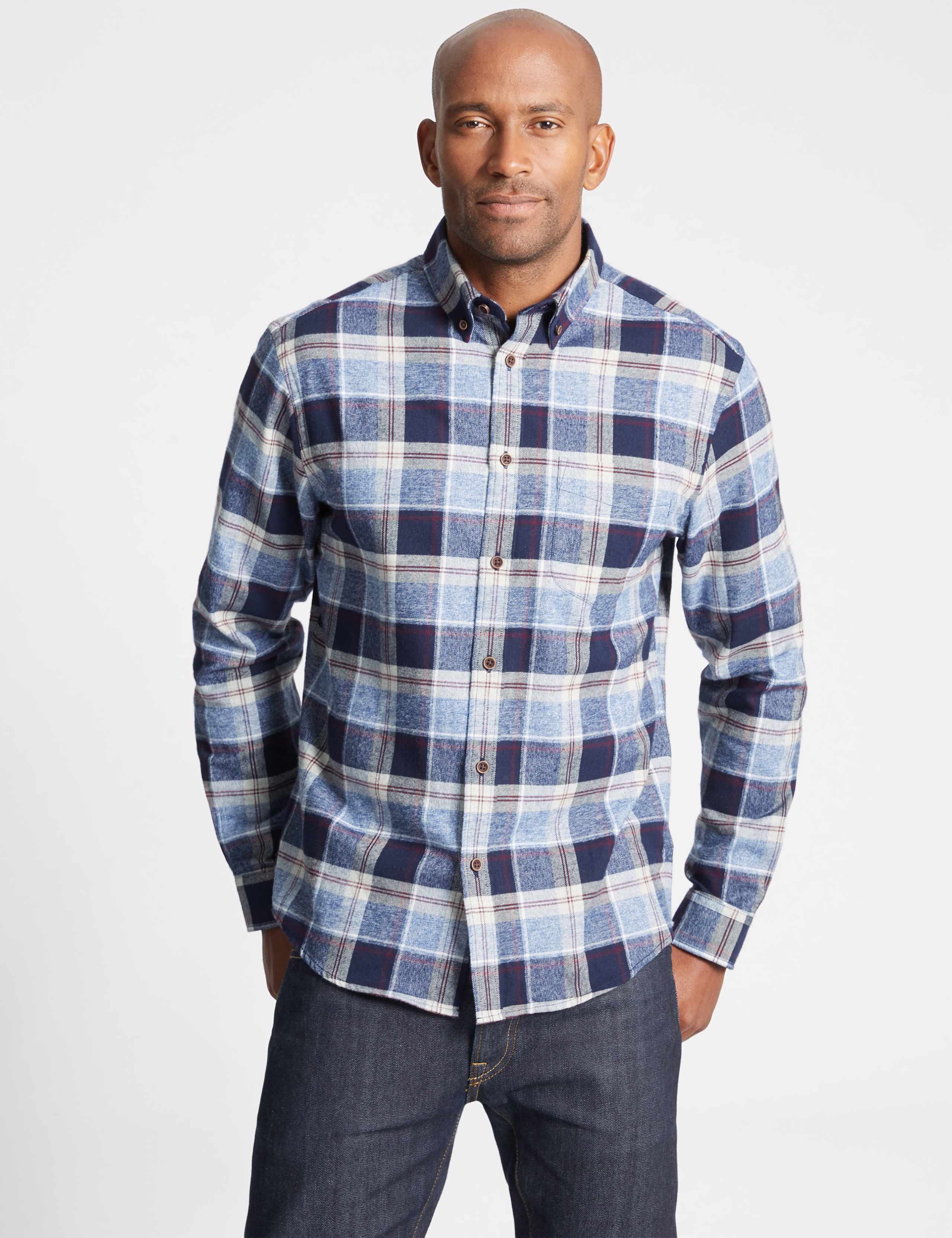 Brushed Cotton Checked Shirt 1 of 4