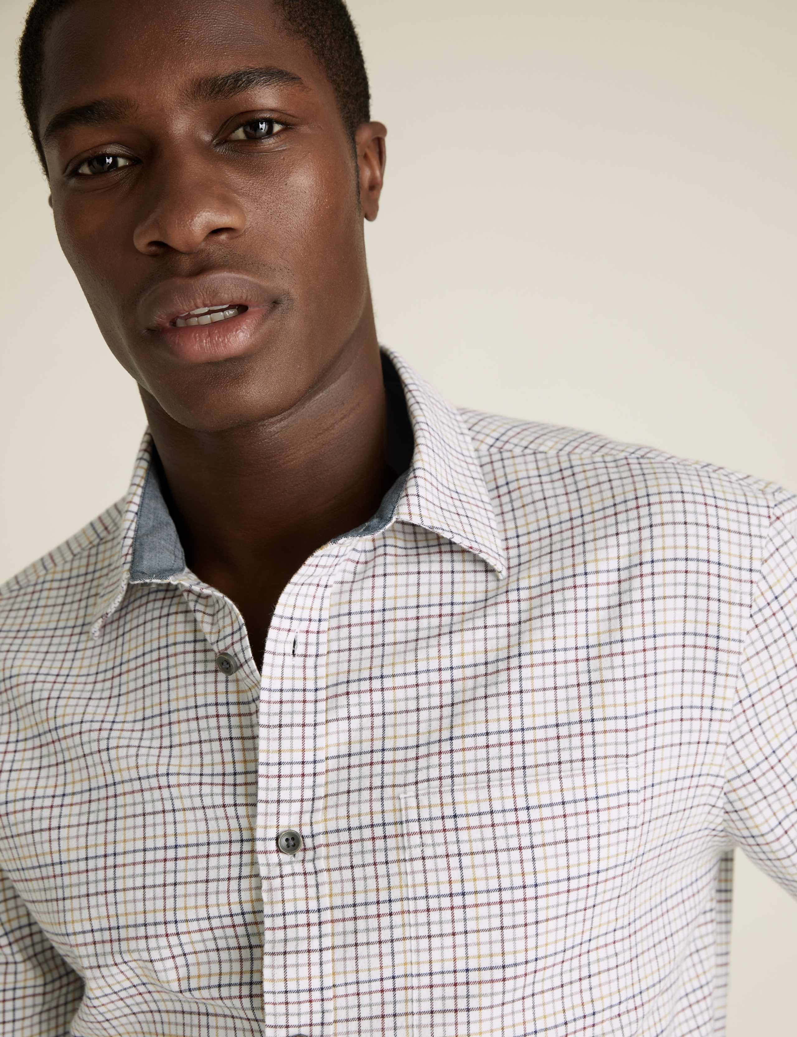 Brushed Cotton Checked Shirt 3 of 4