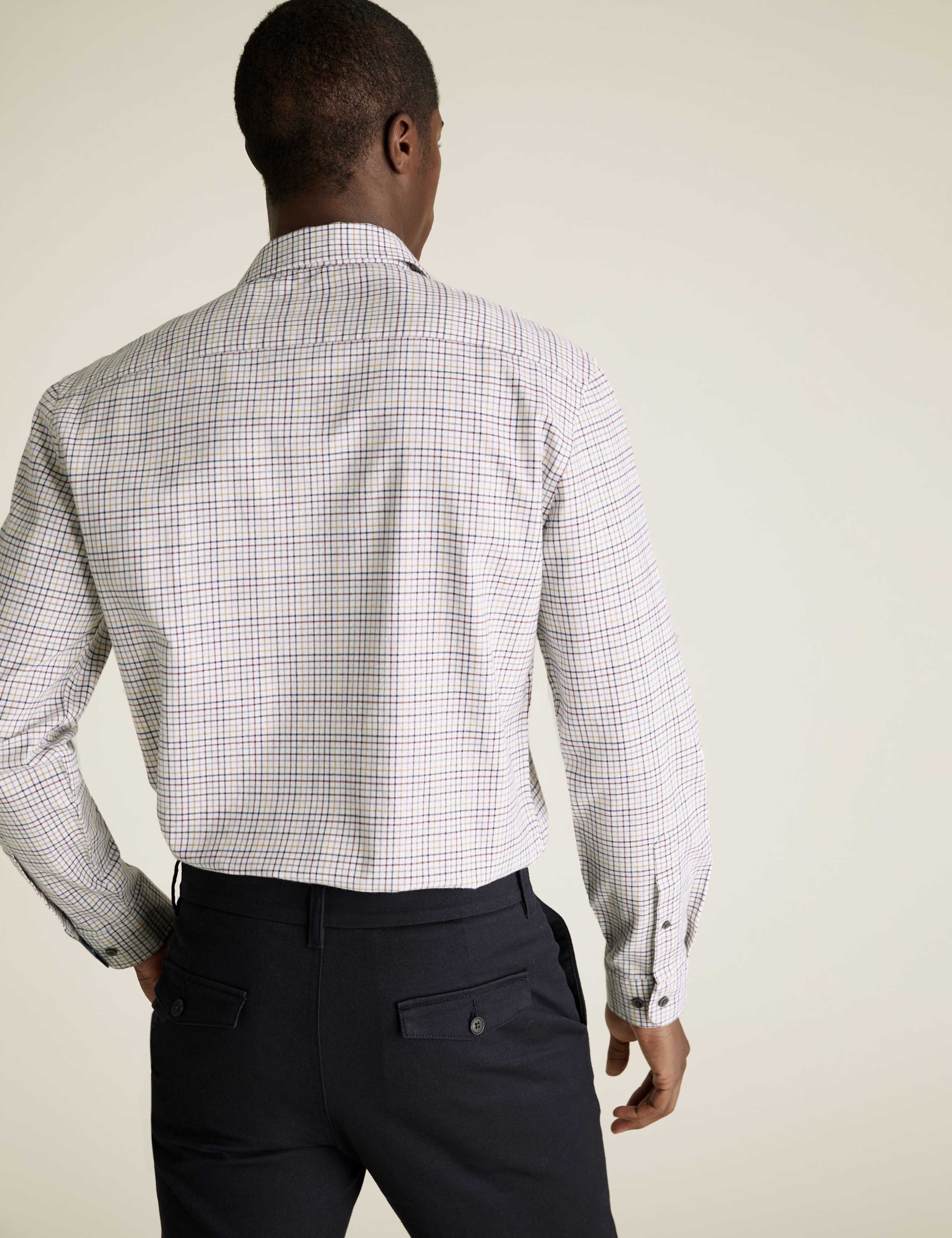 Brushed Cotton Checked Shirt 4 of 4
