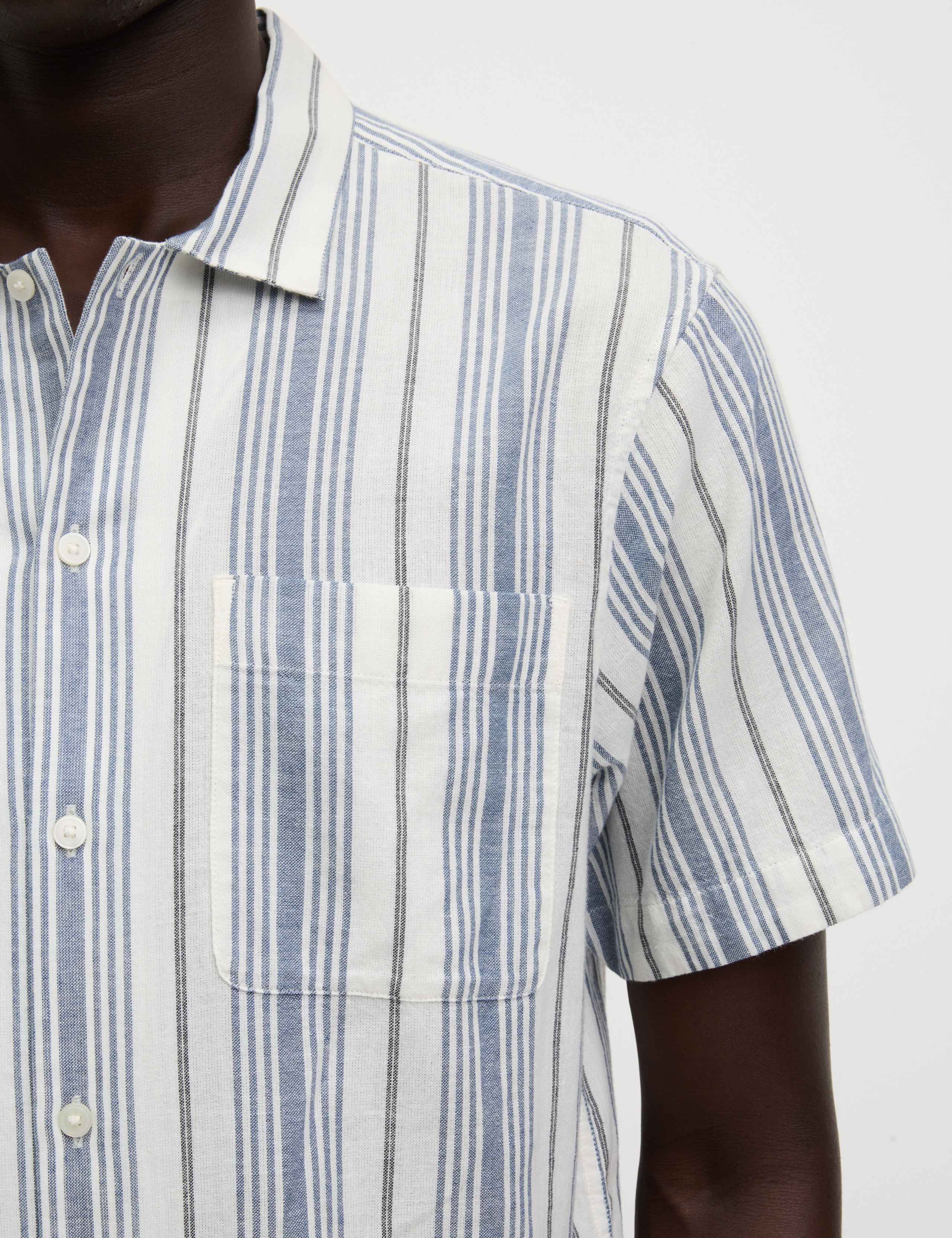 Easy Iron Pure Cotton Striped Shirt 5 of 6