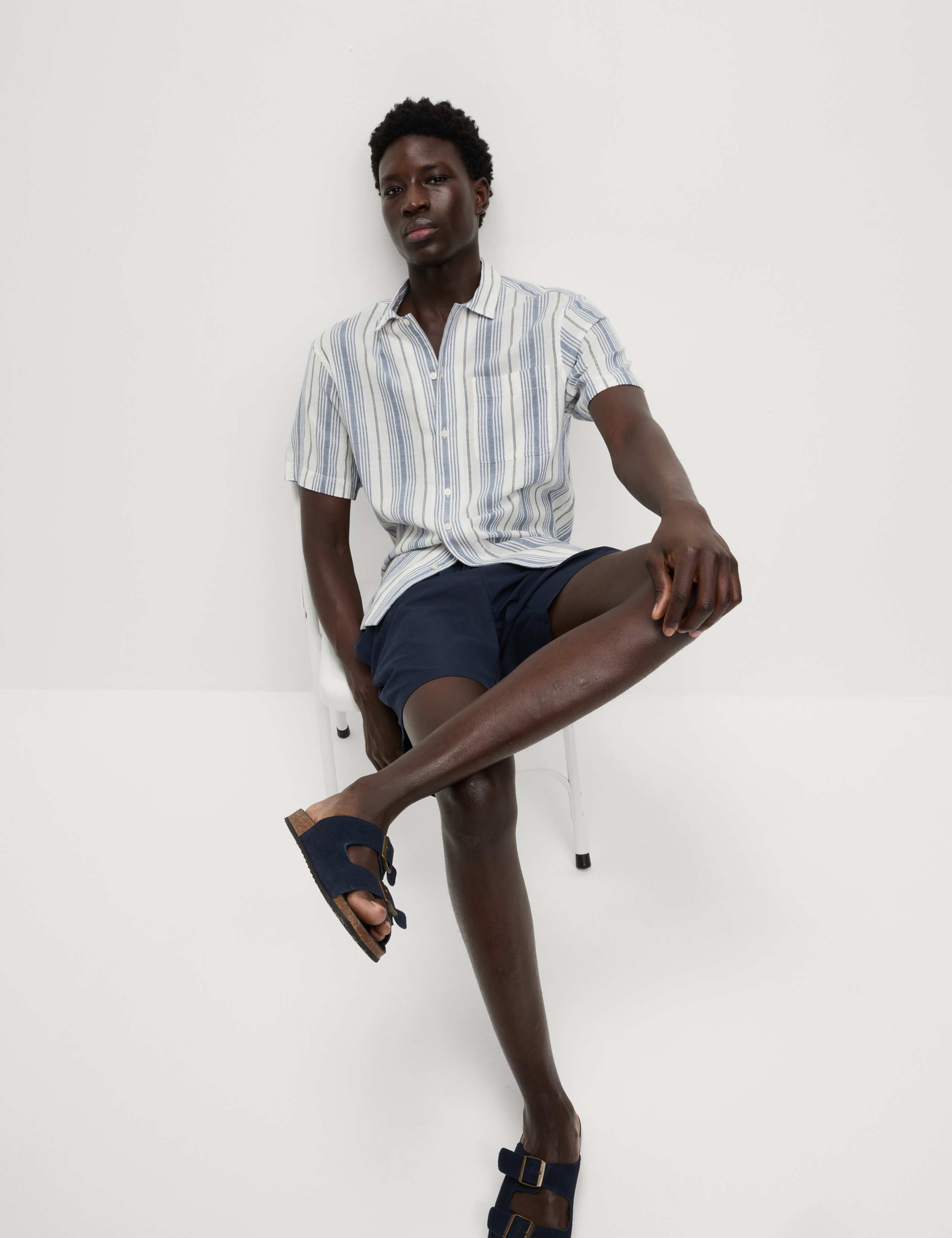 Easy Iron Pure Cotton Striped Shirt 6 of 6