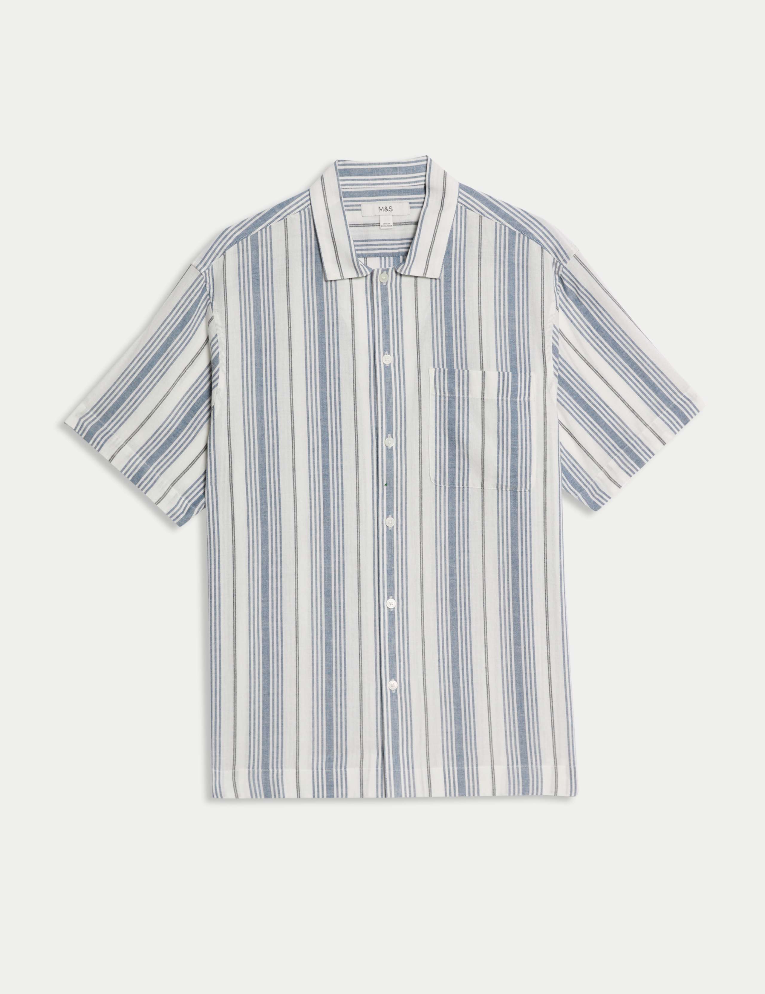 Easy Iron Pure Cotton Striped Shirt 2 of 6