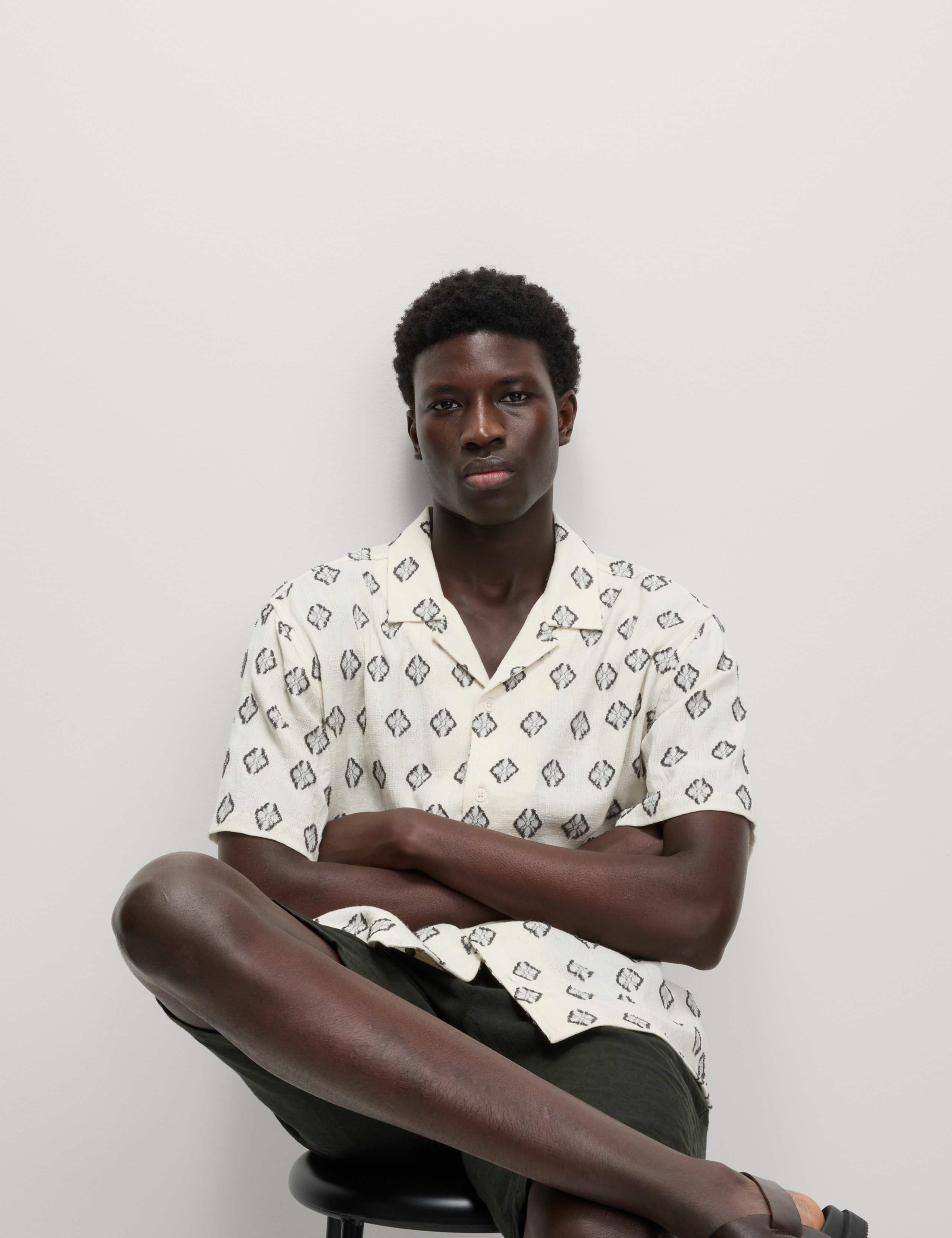 Pure Cotton Geometric Print Shirt 4 of 7