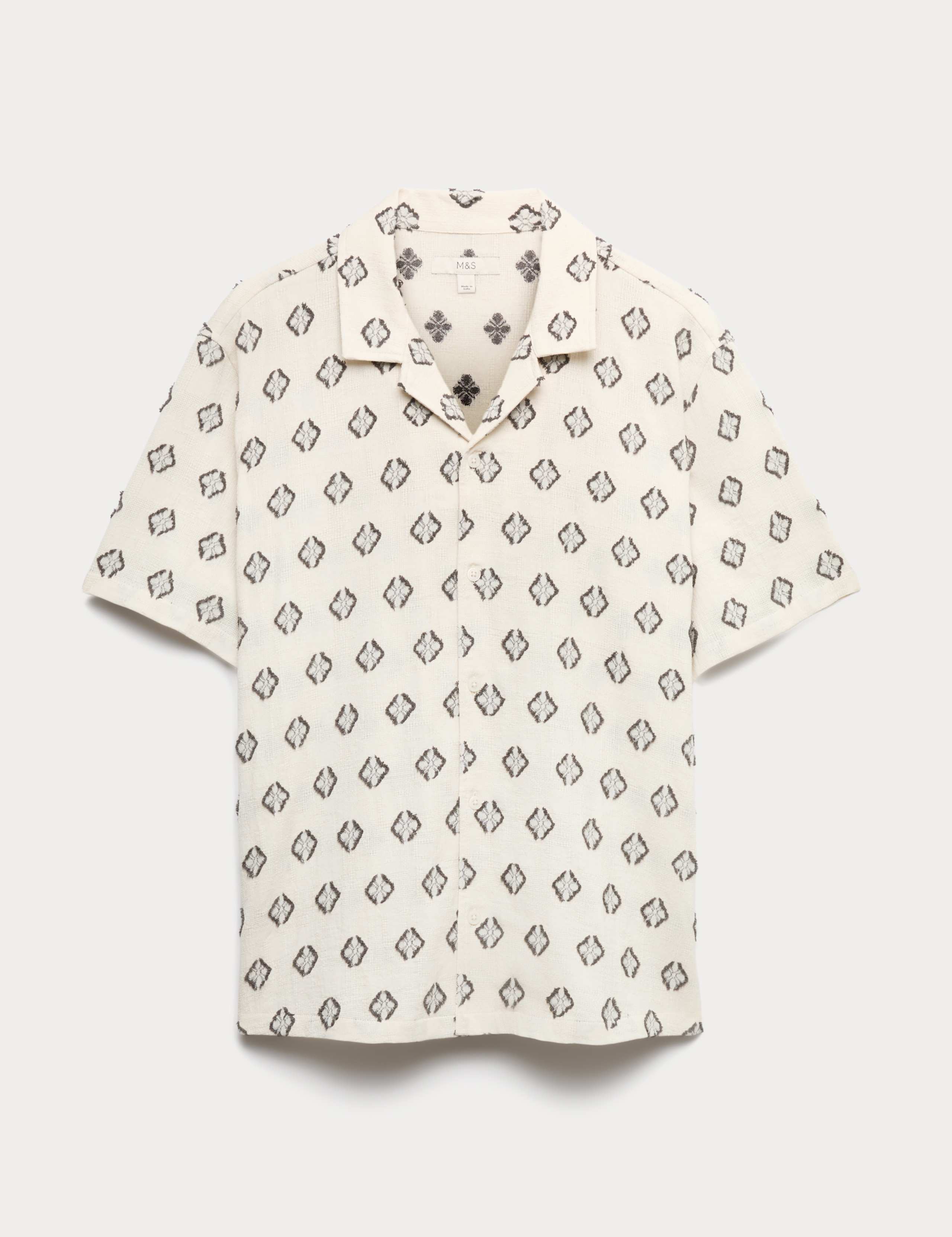 Pure Cotton Geometric Print Shirt 2 of 7