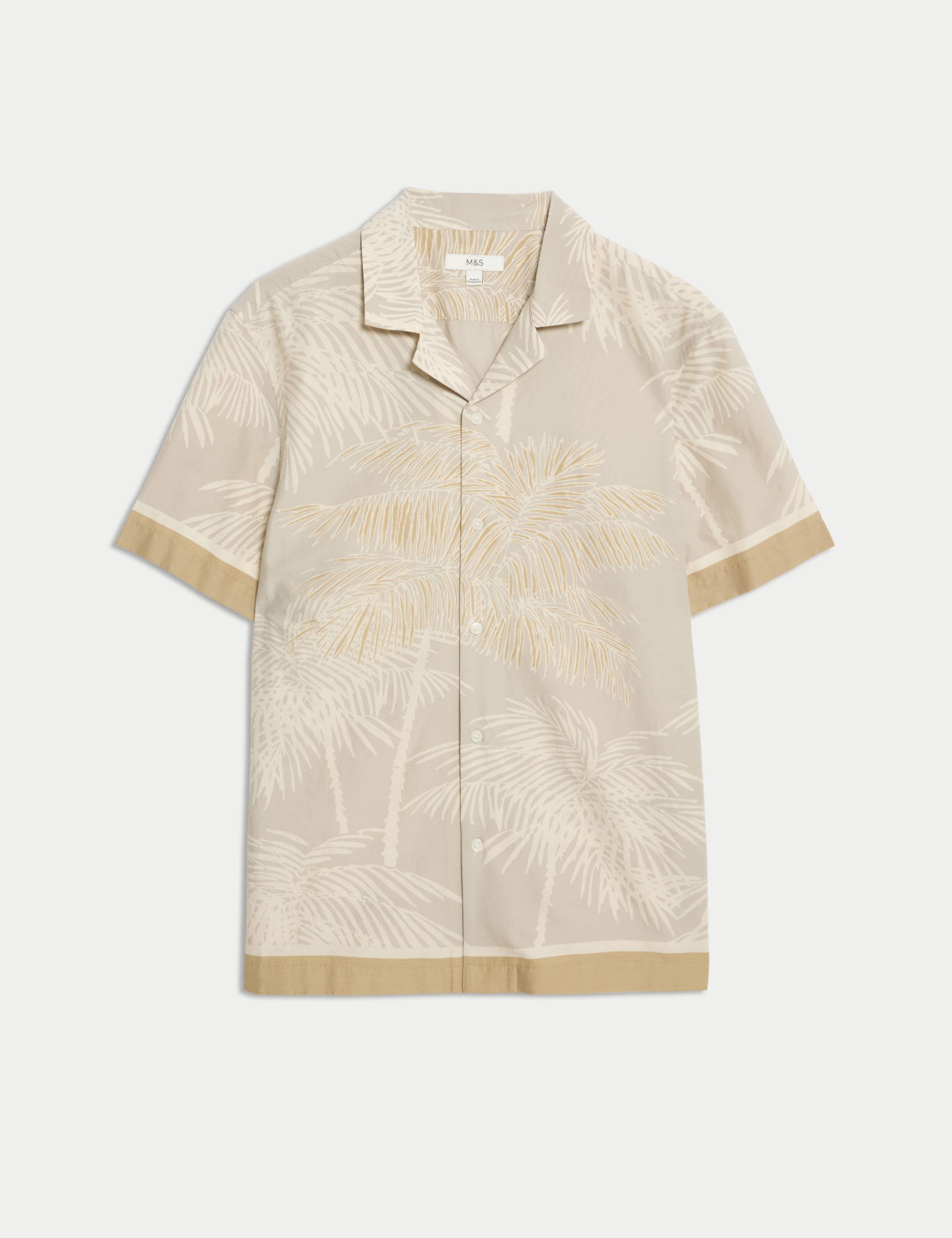 Cotton Blend Palm Print Shirt 2 of 5