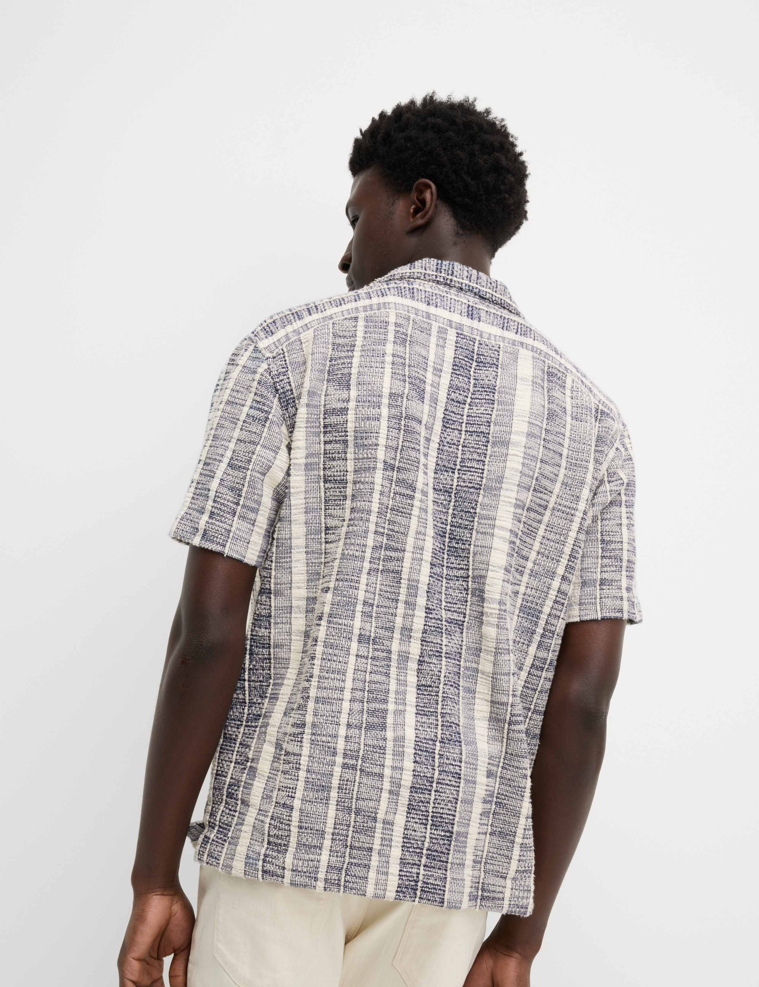 Regular Fit Easy Iron Cotton Blend Striped Shirt 4 of 4