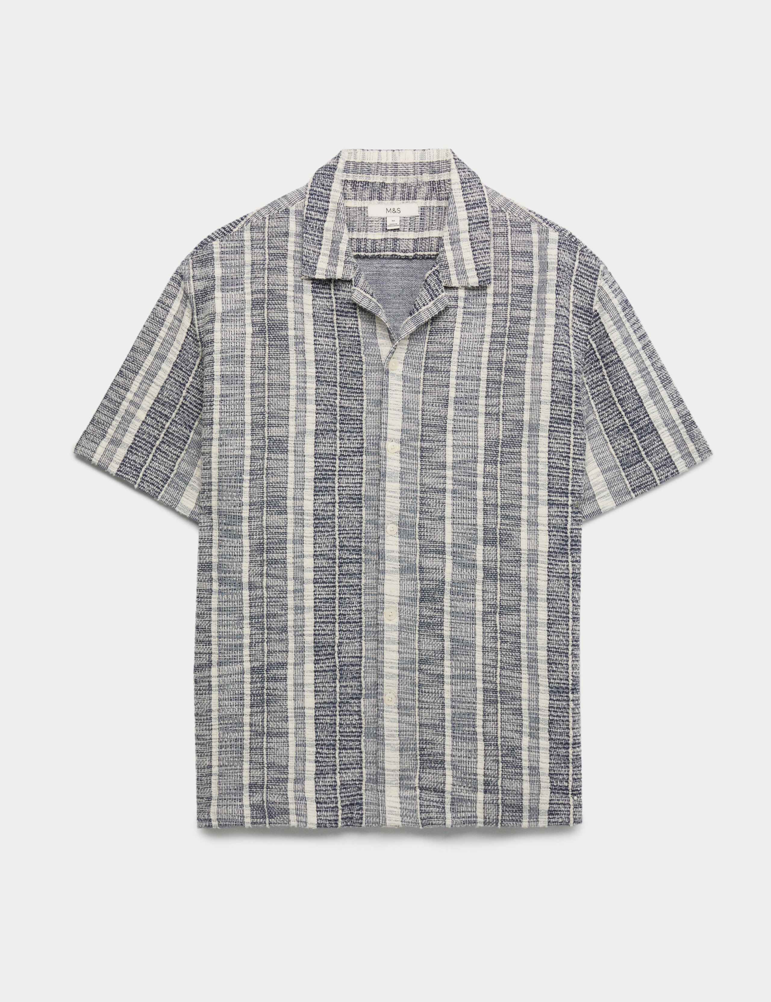 Regular Fit Easy Iron Cotton Blend Striped Shirt 2 of 4