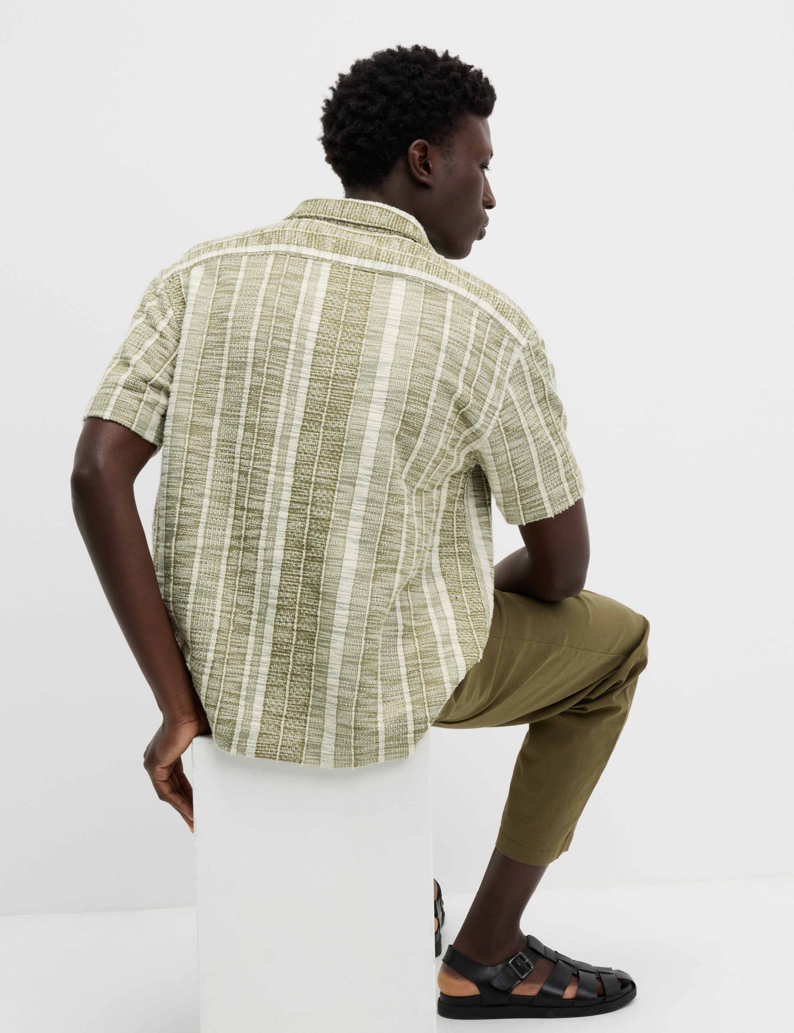 Regular Fit Easy Iron Cotton Blend Striped Shirt 4 of 6
