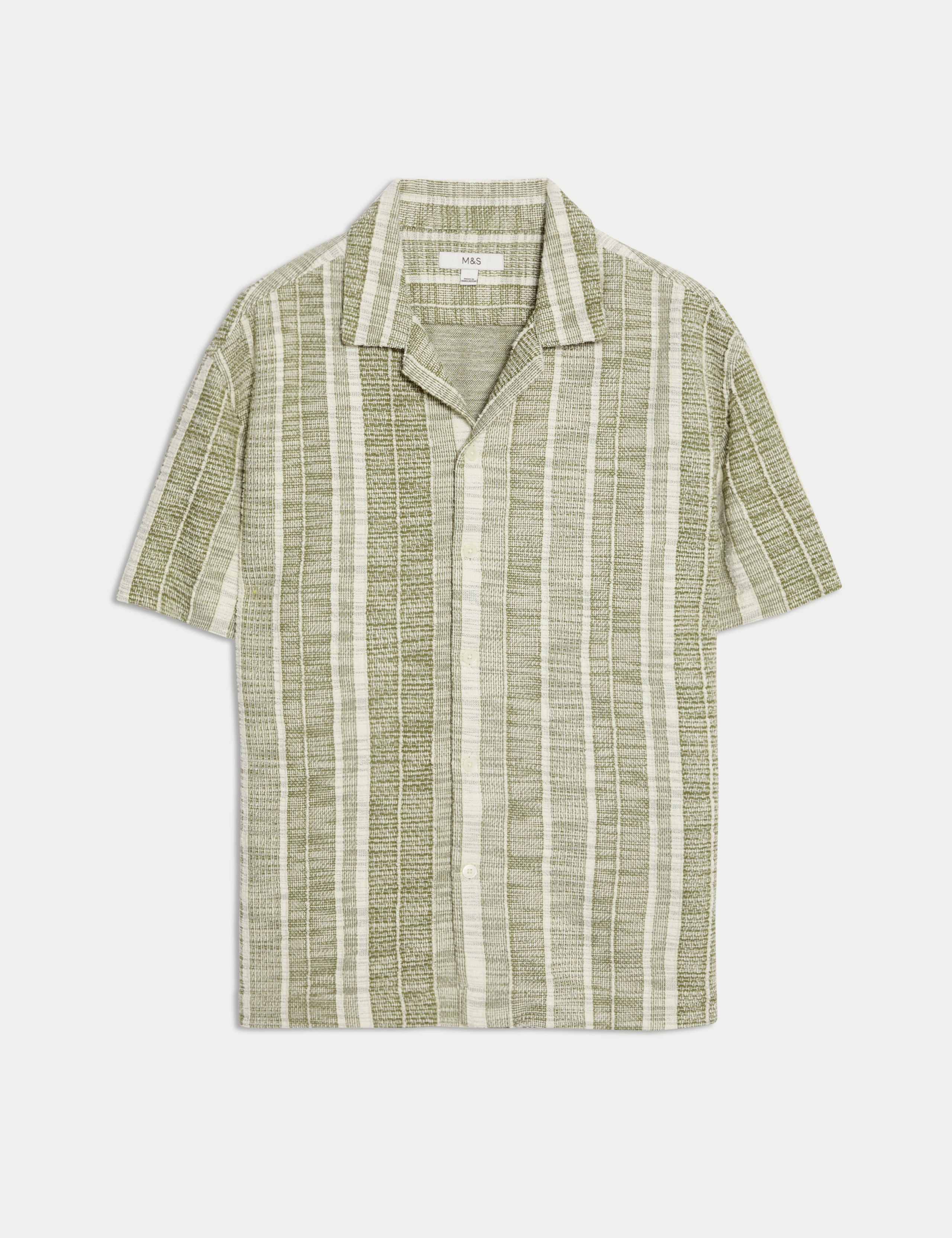 Regular Fit Easy Iron Cotton Blend Striped Shirt 2 of 6
