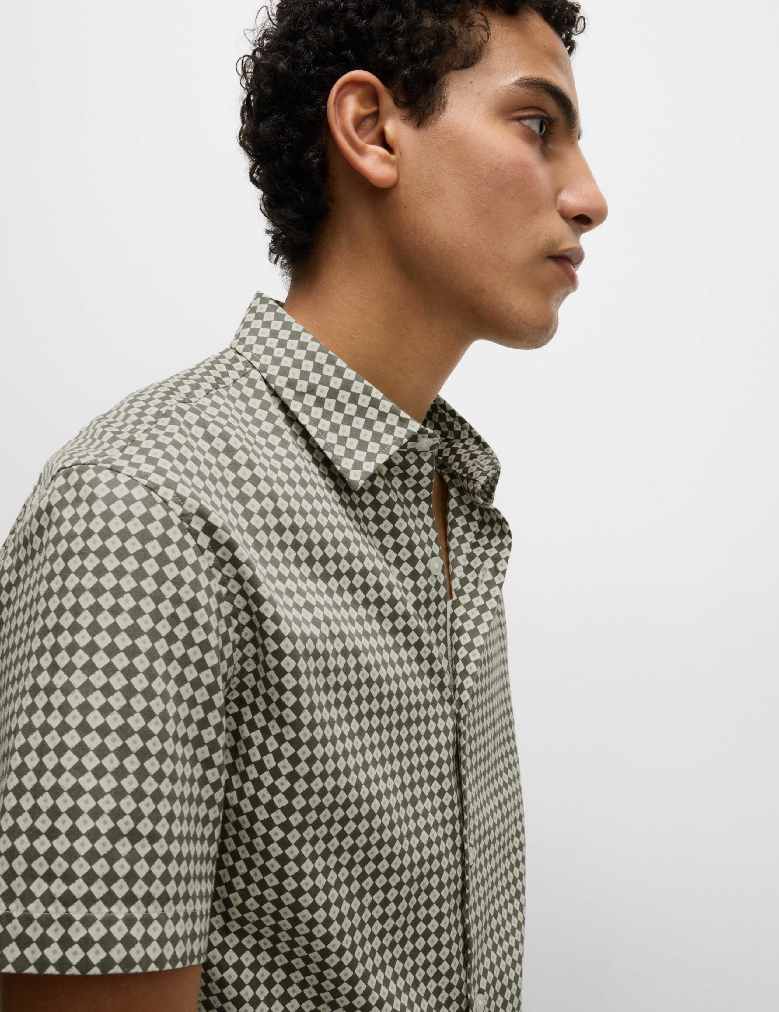 Pure Cotton Geometric Print Shirt 3 of 6