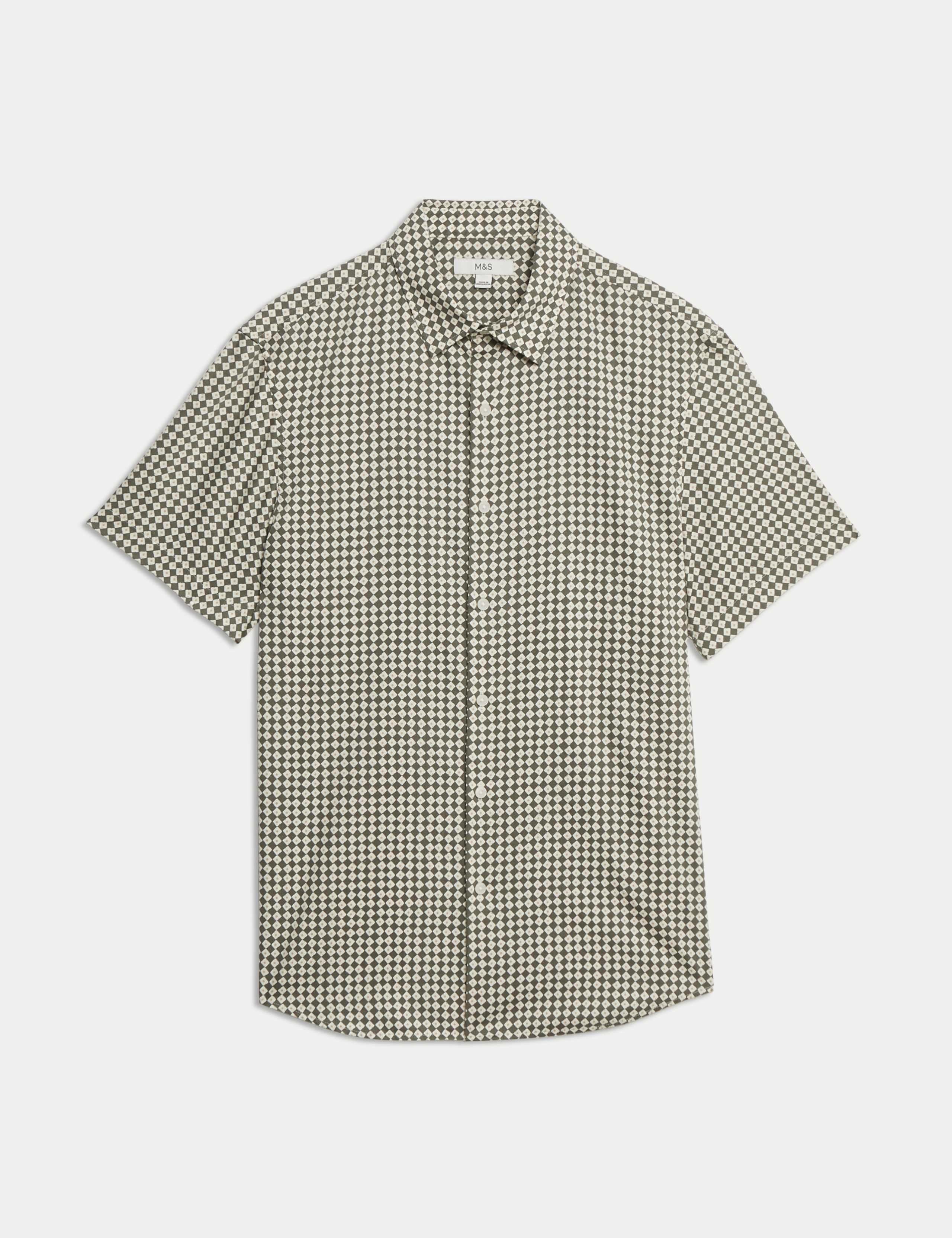 Pure Cotton Geometric Print Shirt 2 of 6