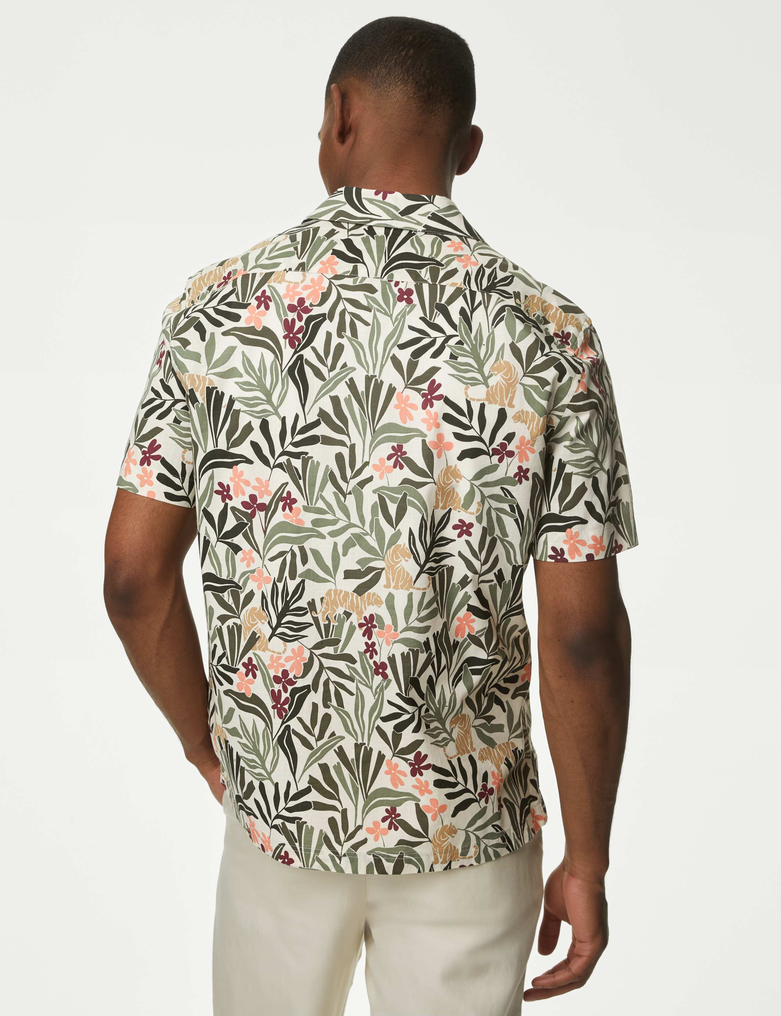 Easy Iron Pure Cotton Cuban Collar Shirt 5 of 5