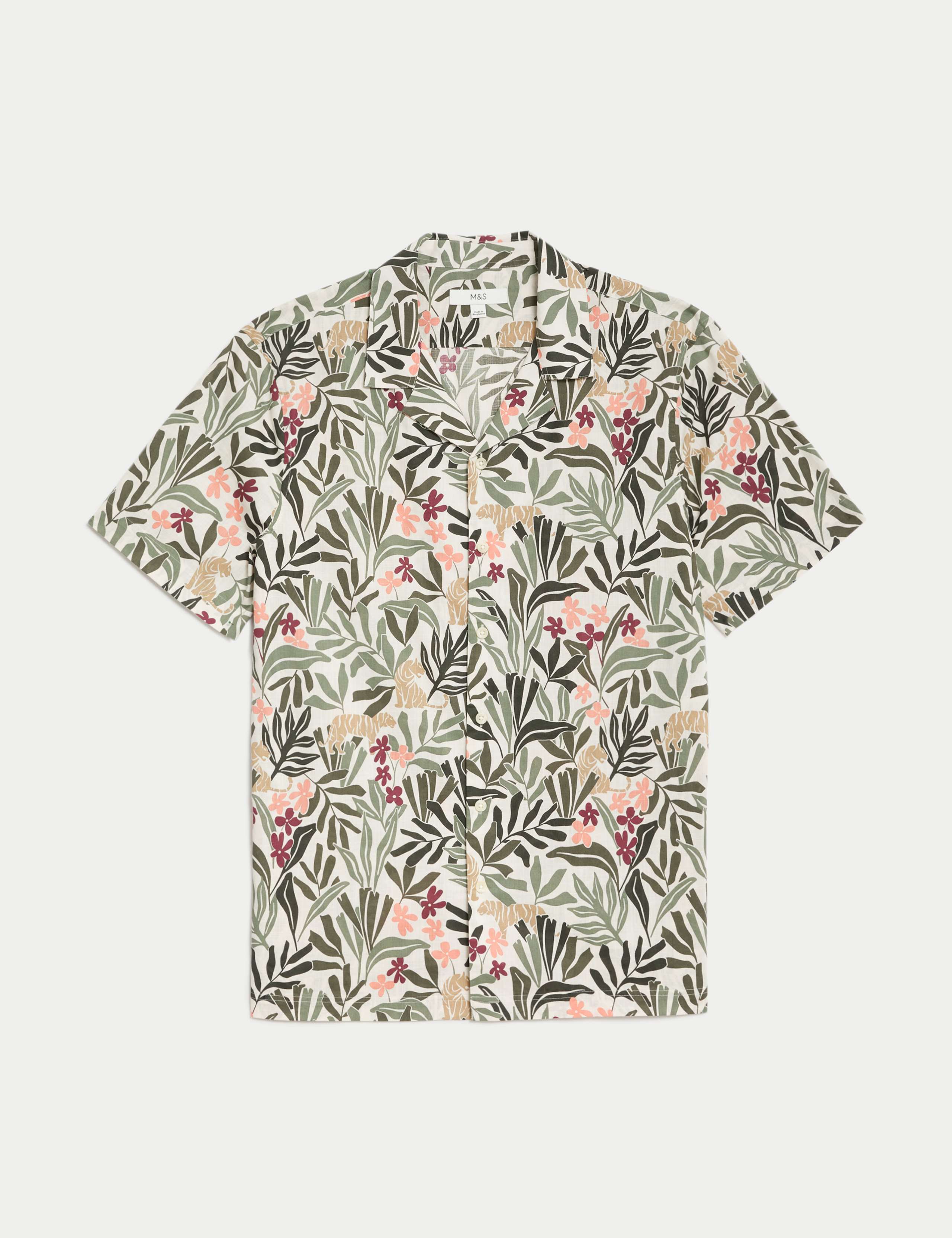 Easy Iron Pure Cotton Cuban Collar Shirt 2 of 5