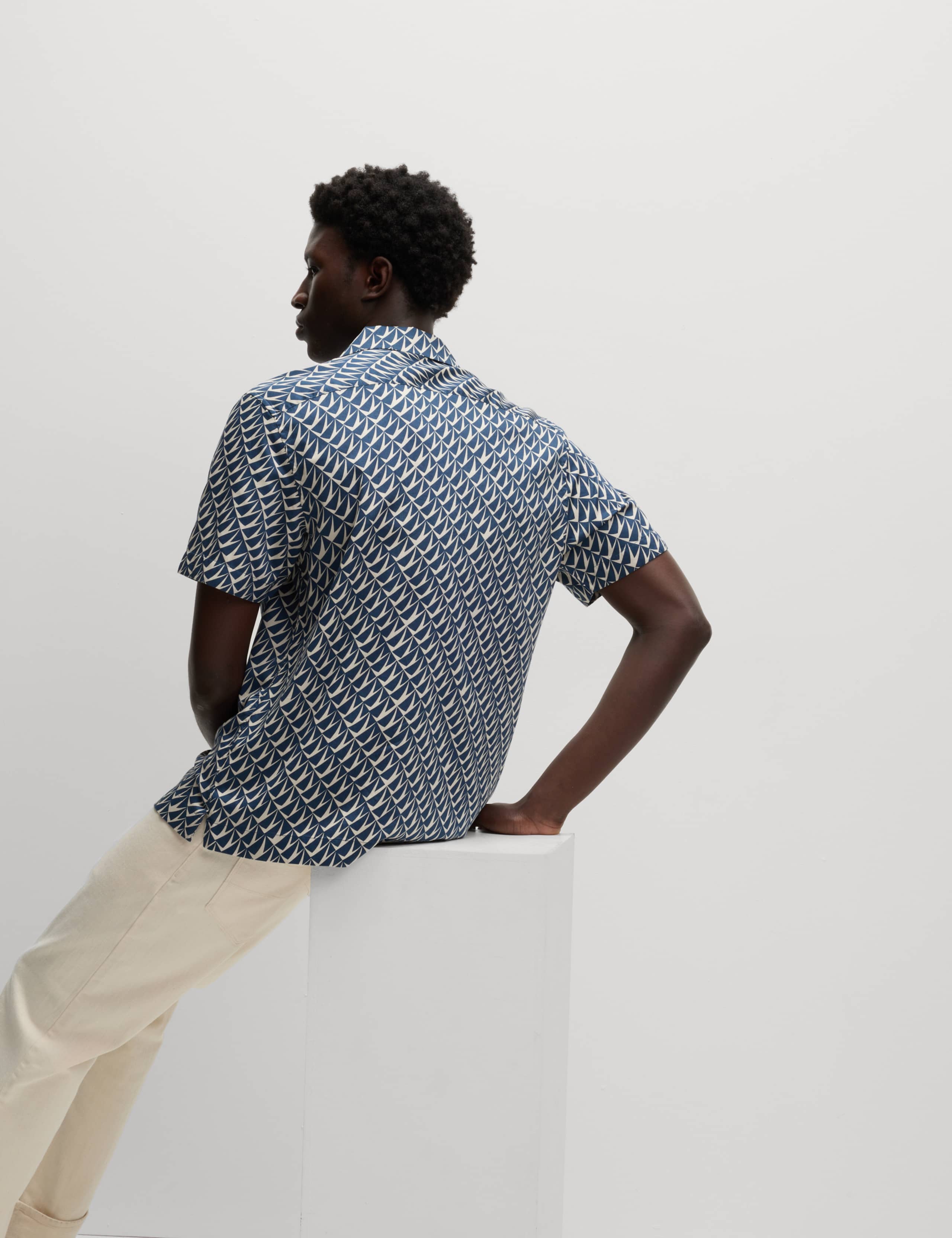 Regular Fit Pure Cotton Geometric Print Shirt 5 of 5