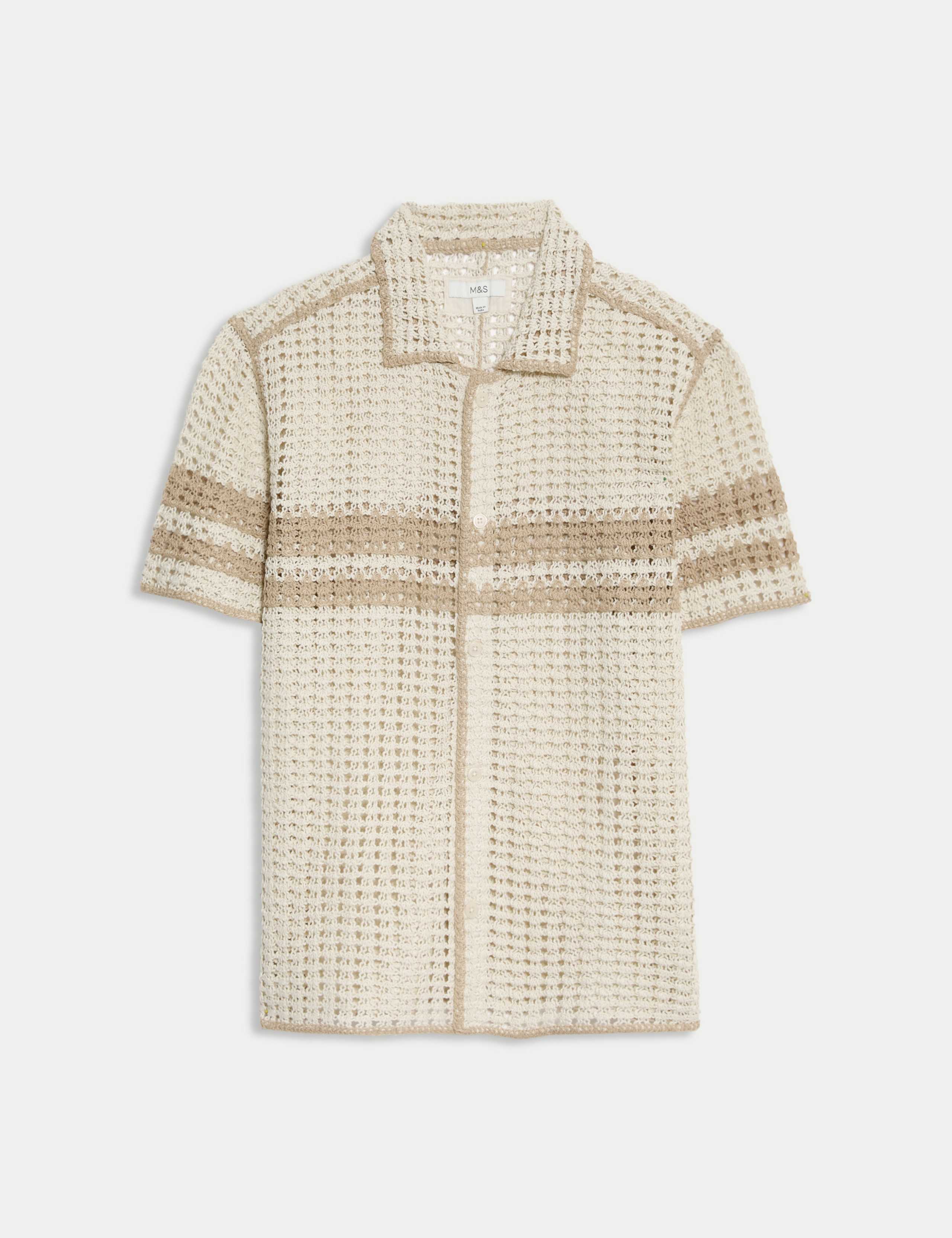 Relaxed Fit Striped Short Sleeve Knitted Shirt 2 of 5