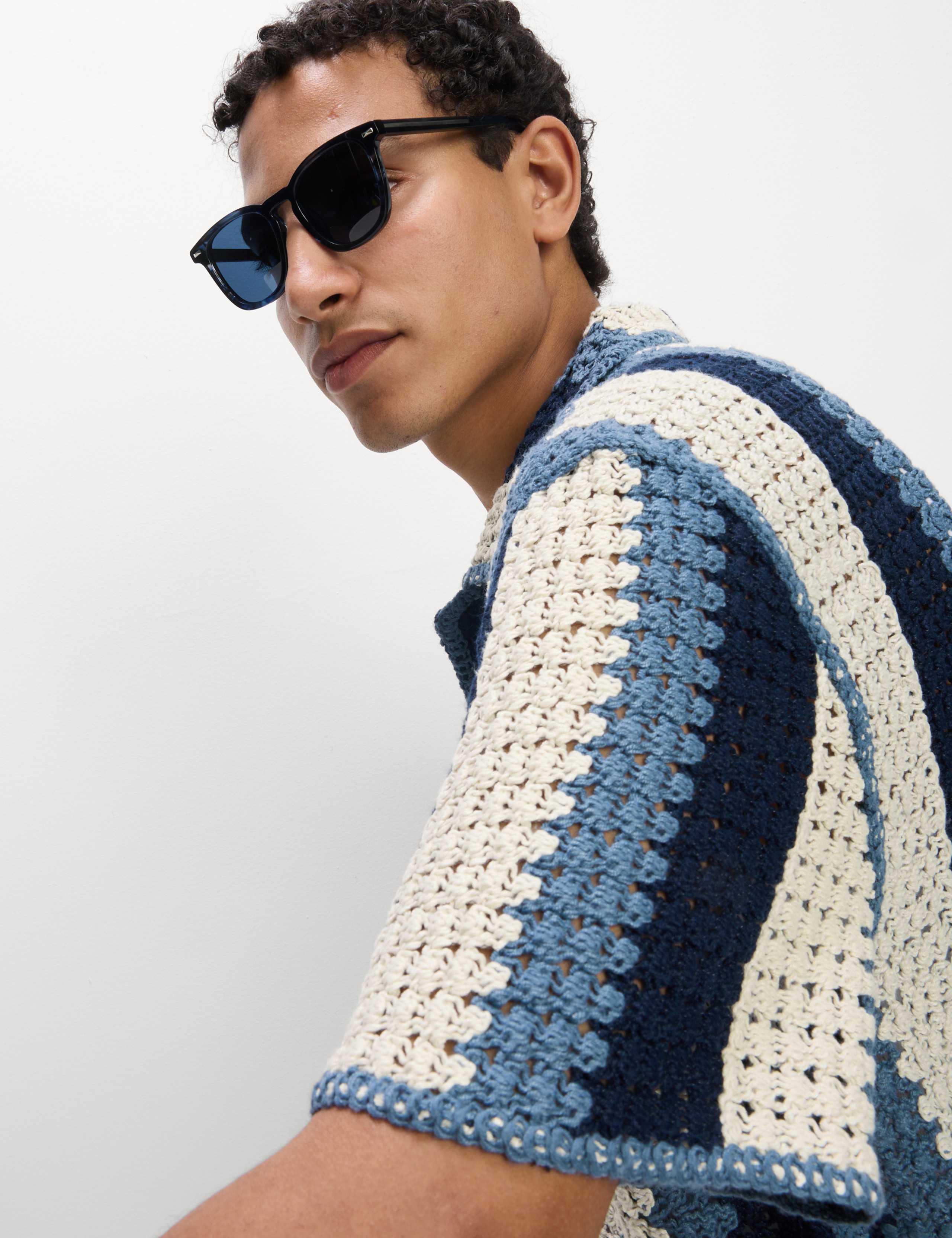 Relaxed Fit Knitted Striped Shirt 3 of 6